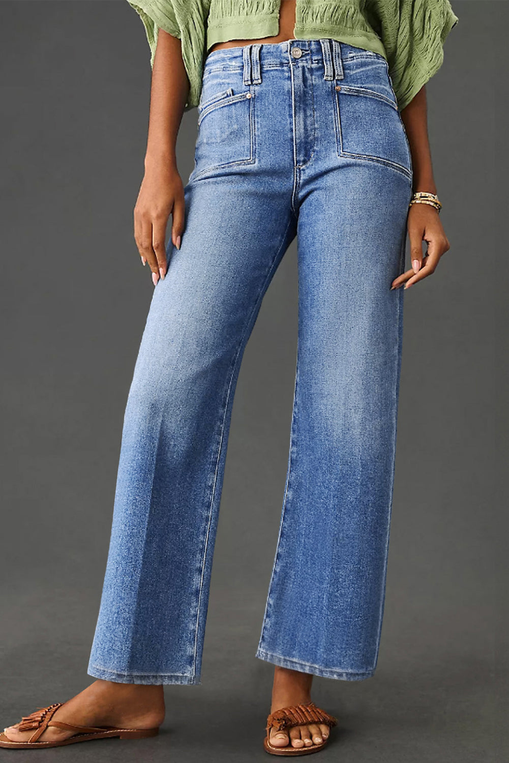 Straight Leg High Waist Jeans