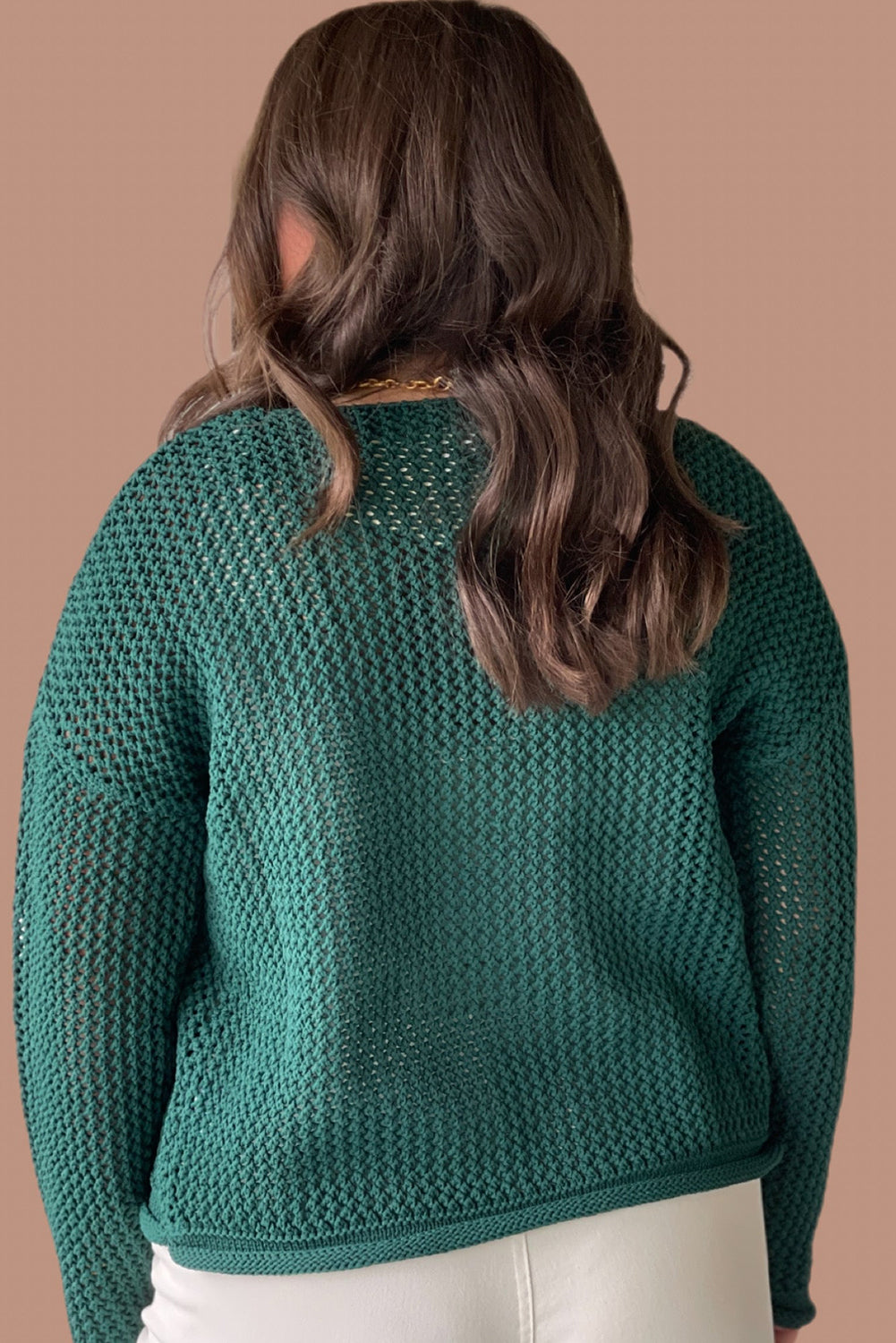 Green Plus Size Cardigan