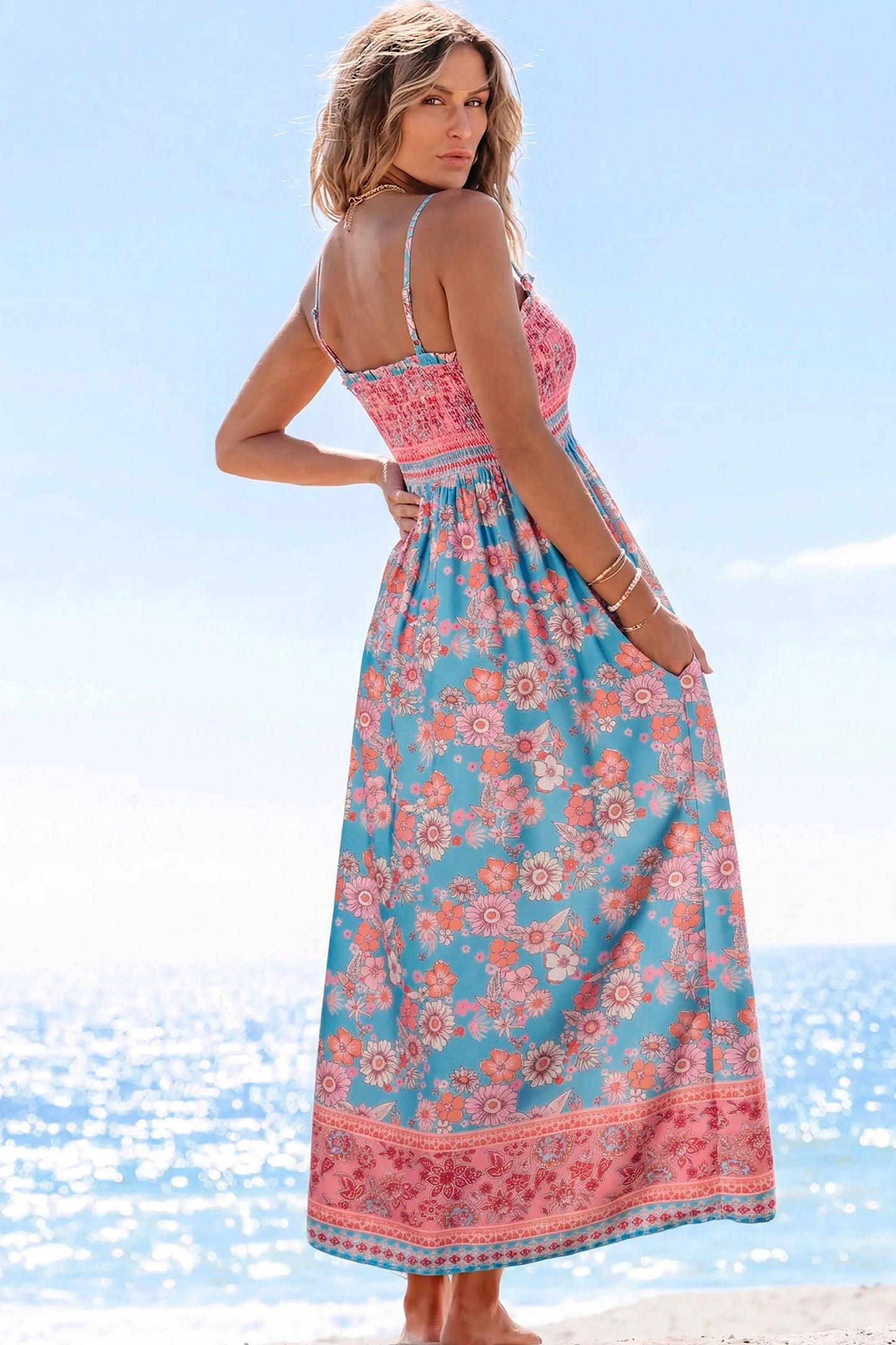 Bohemian Blue Maxi Dress
