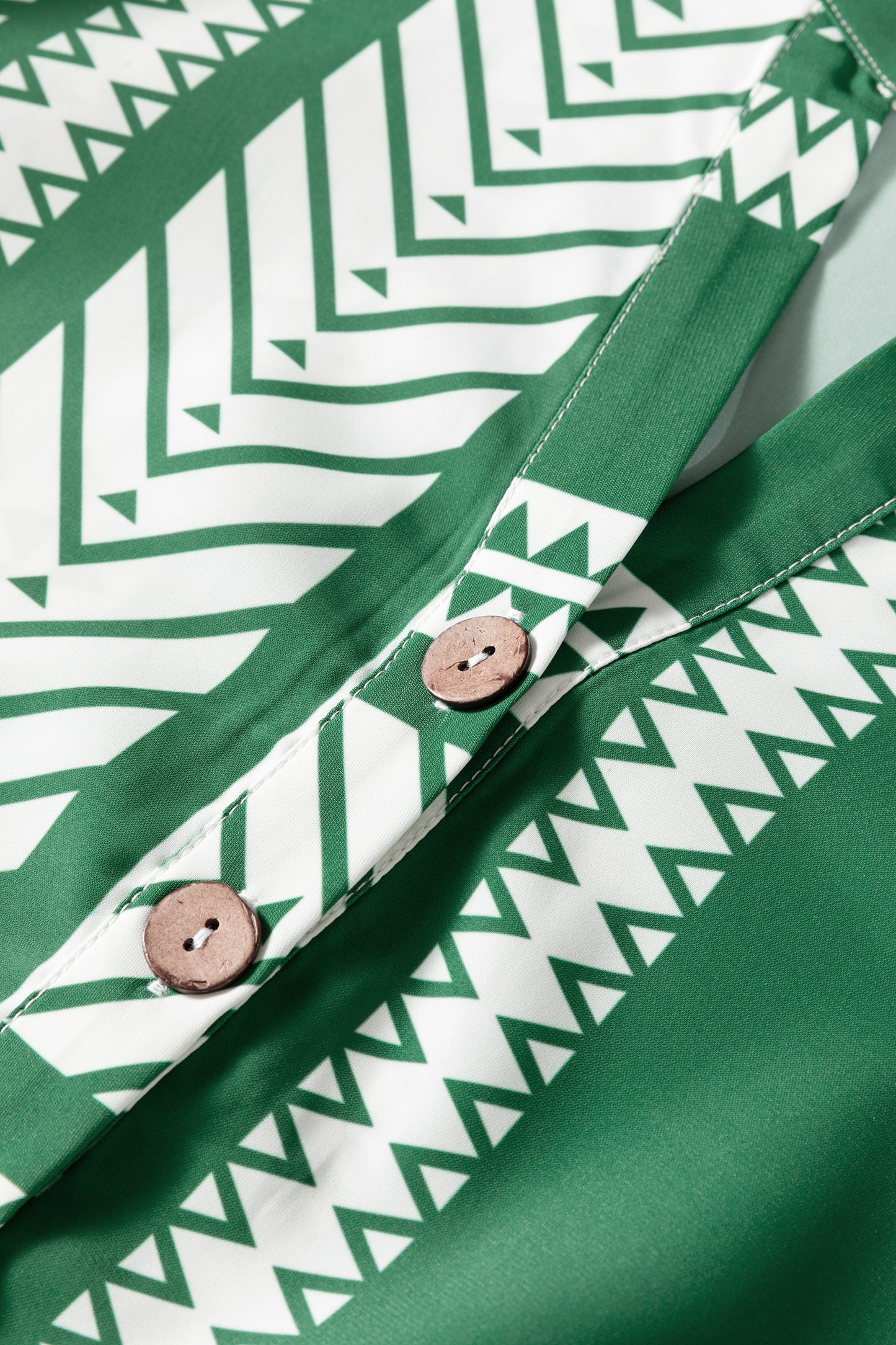 Green Boho 3/4 Sleeve Dress