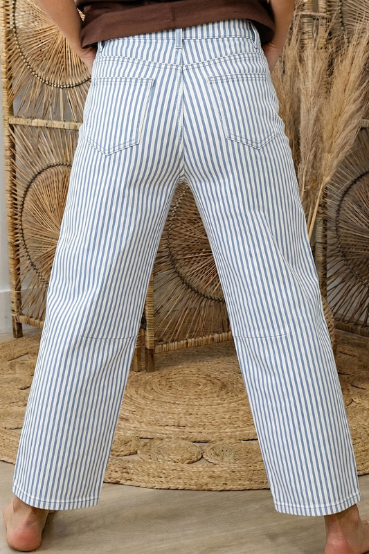 Stay Striped Barrel Jeans