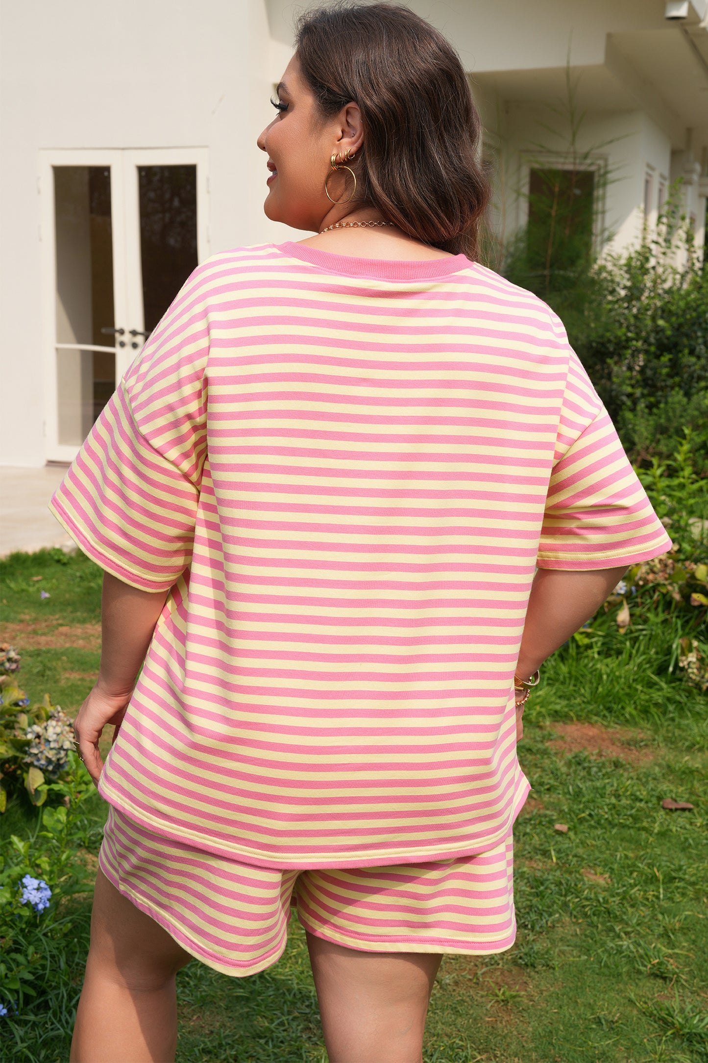 Bree Boxy Tee & Short Set in Plus Size