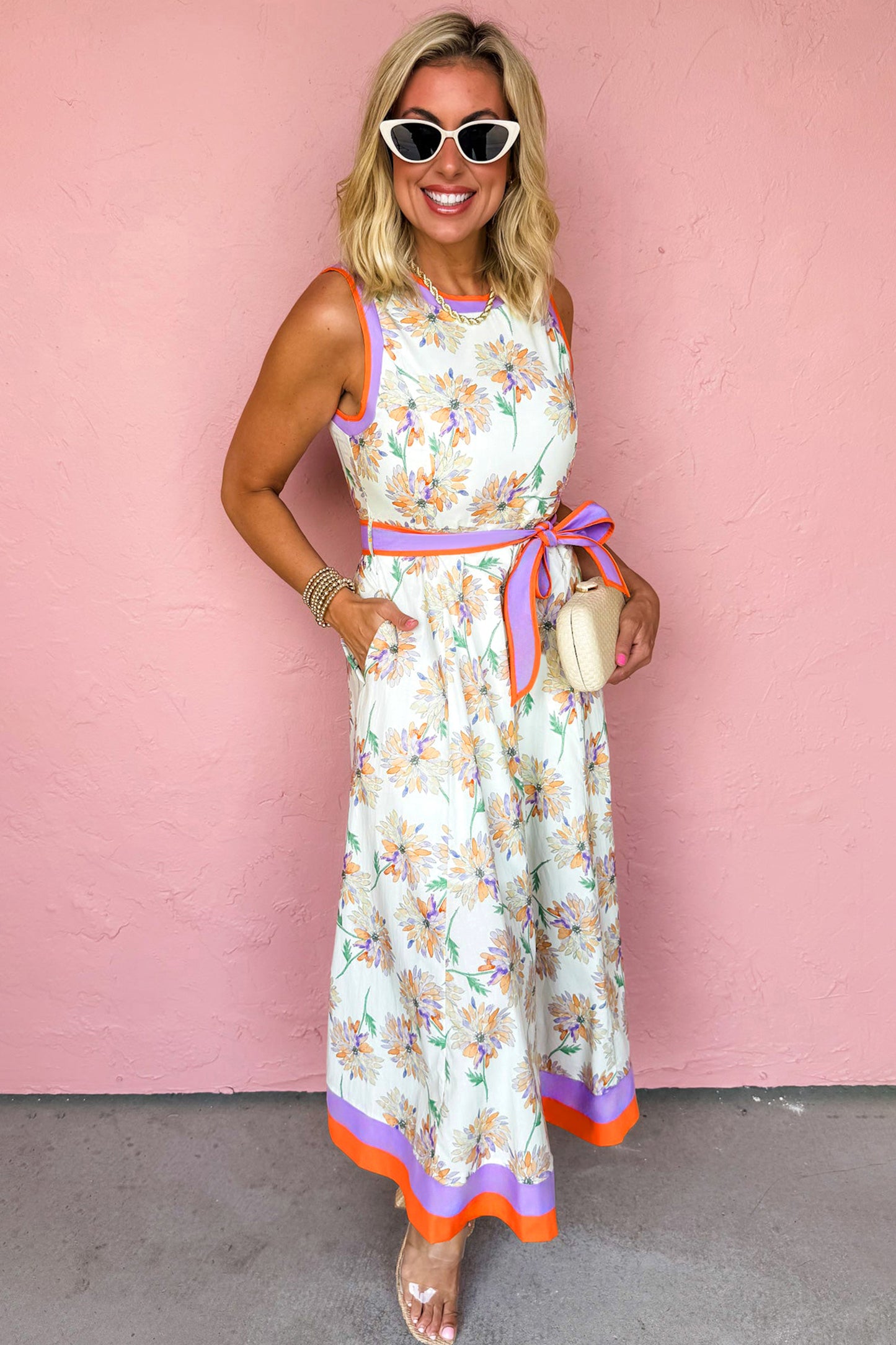 Delia Belted Maxi Dress