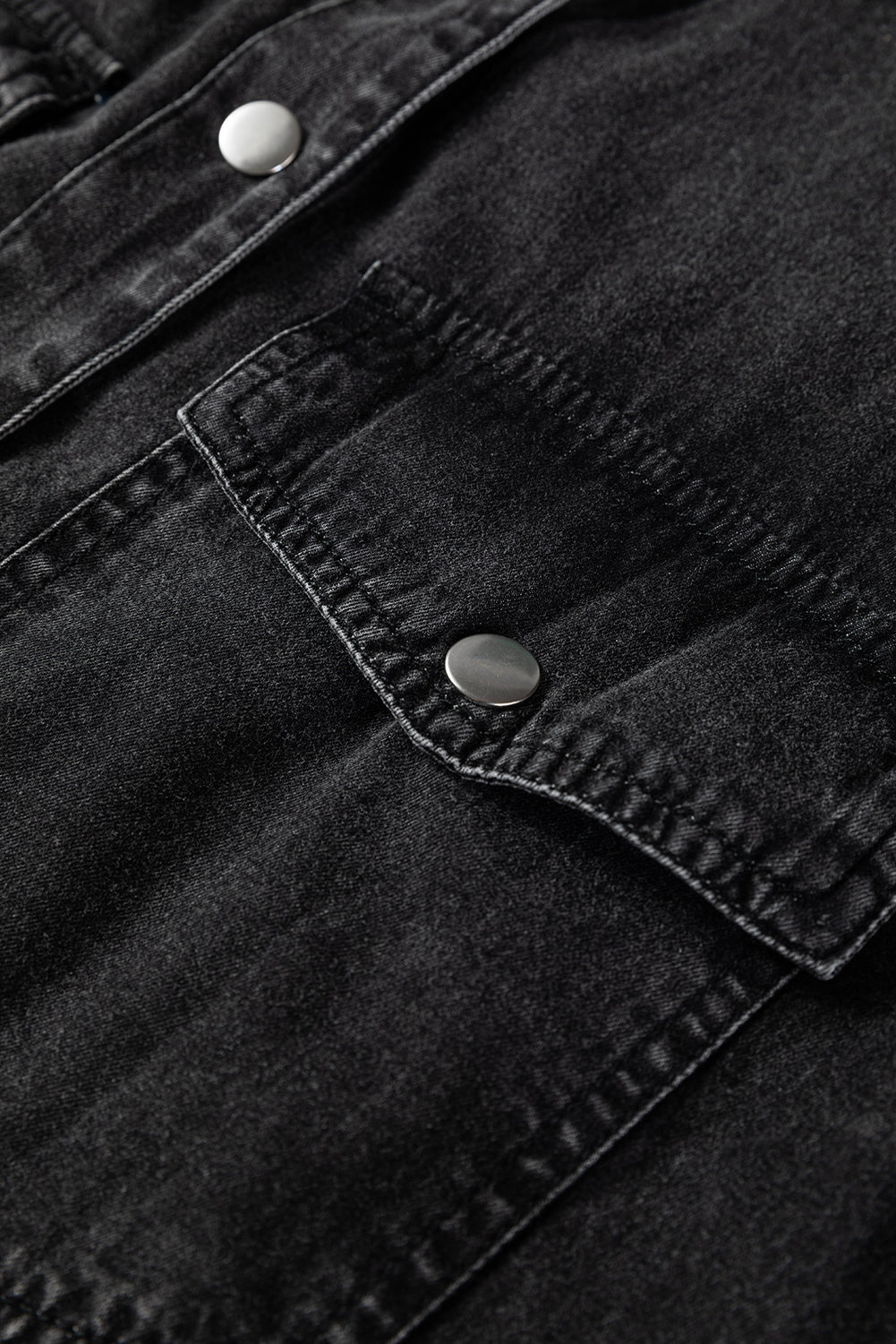 Grey Raw Hem Denim Shirt Dress