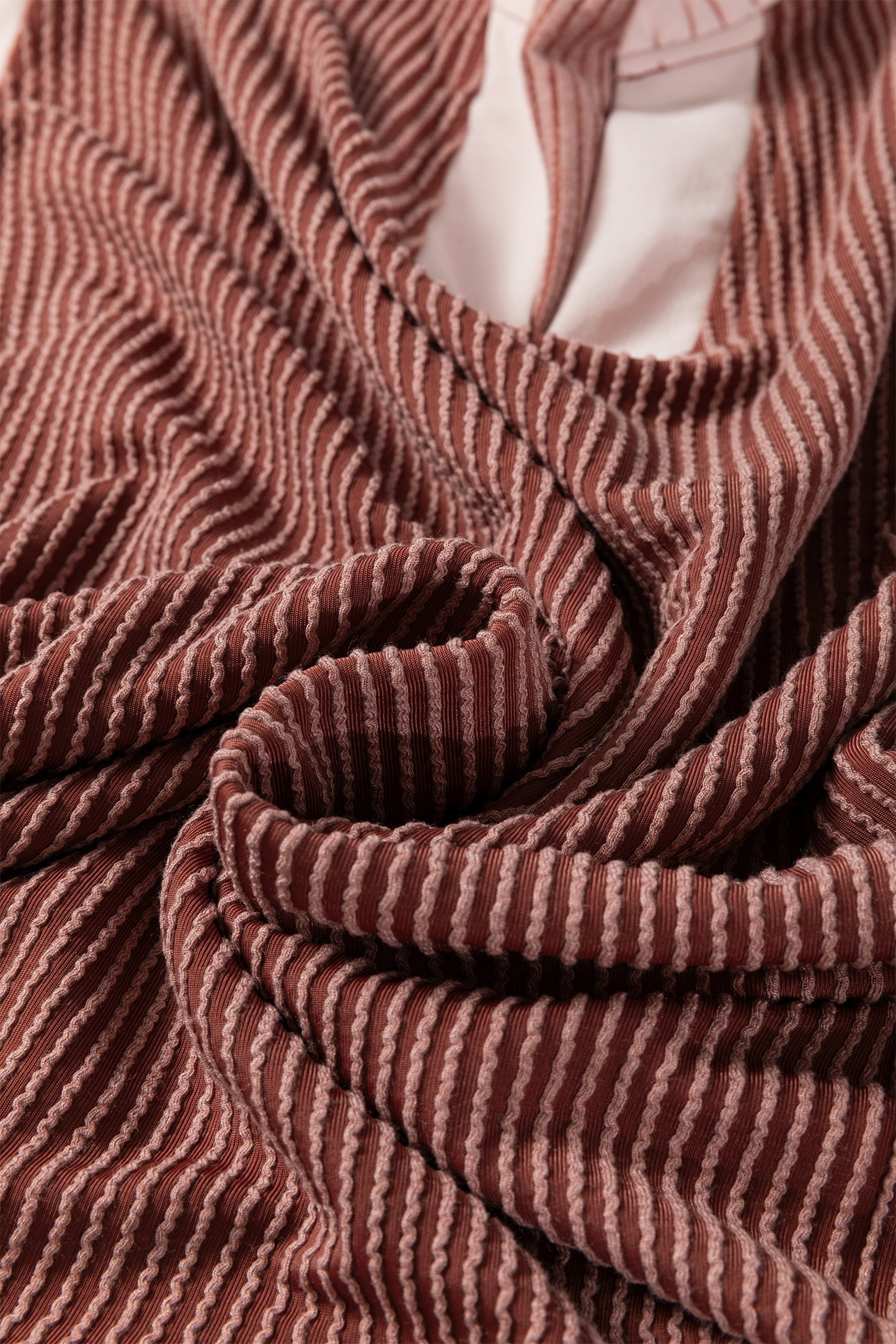 Ruffled Sleeve Ribbed Blouse in Plus Size