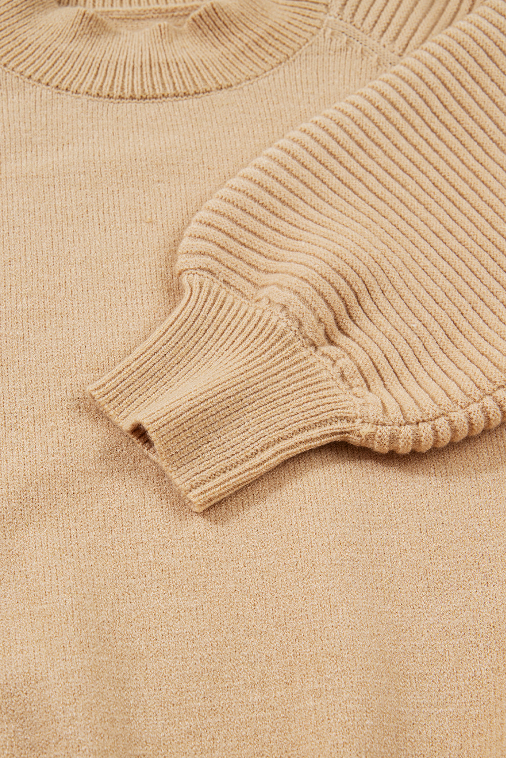 High Neck Sweater & Pleated Mini Skirt 2pc Knit Set