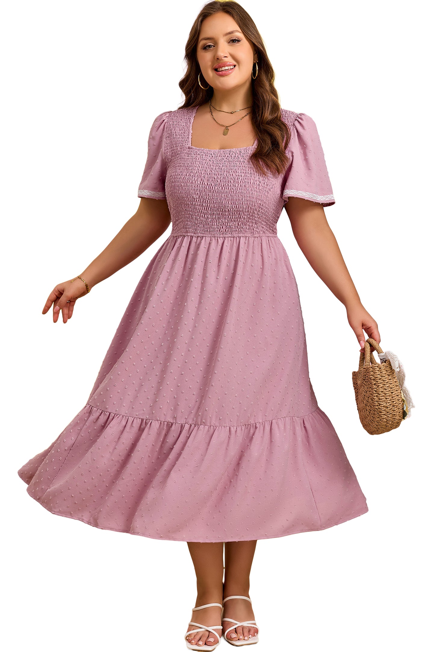 Pinkie Pie Midi Dress in Plus Size