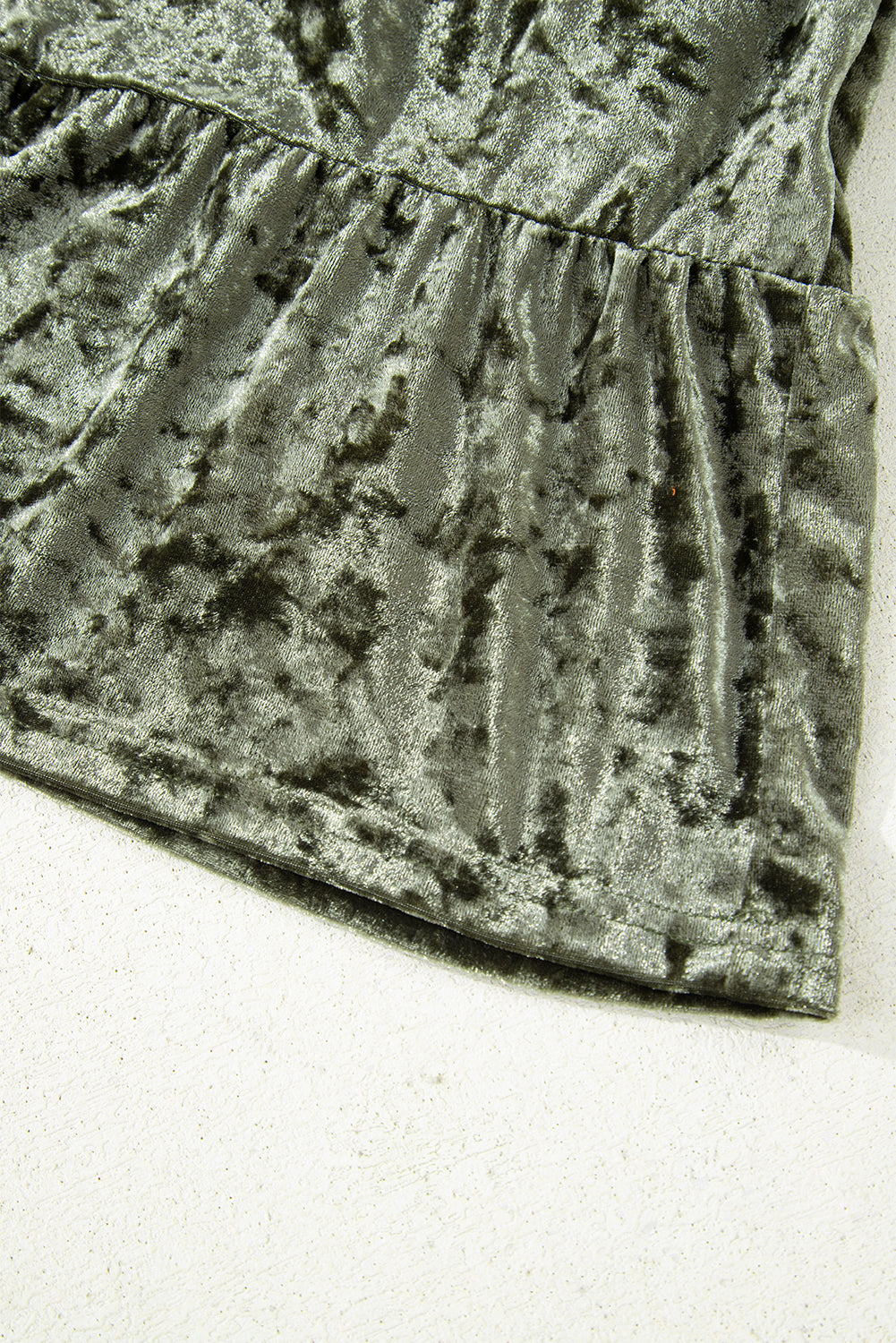 Velvet Plus Size Babydoll Dress in Jungle Green