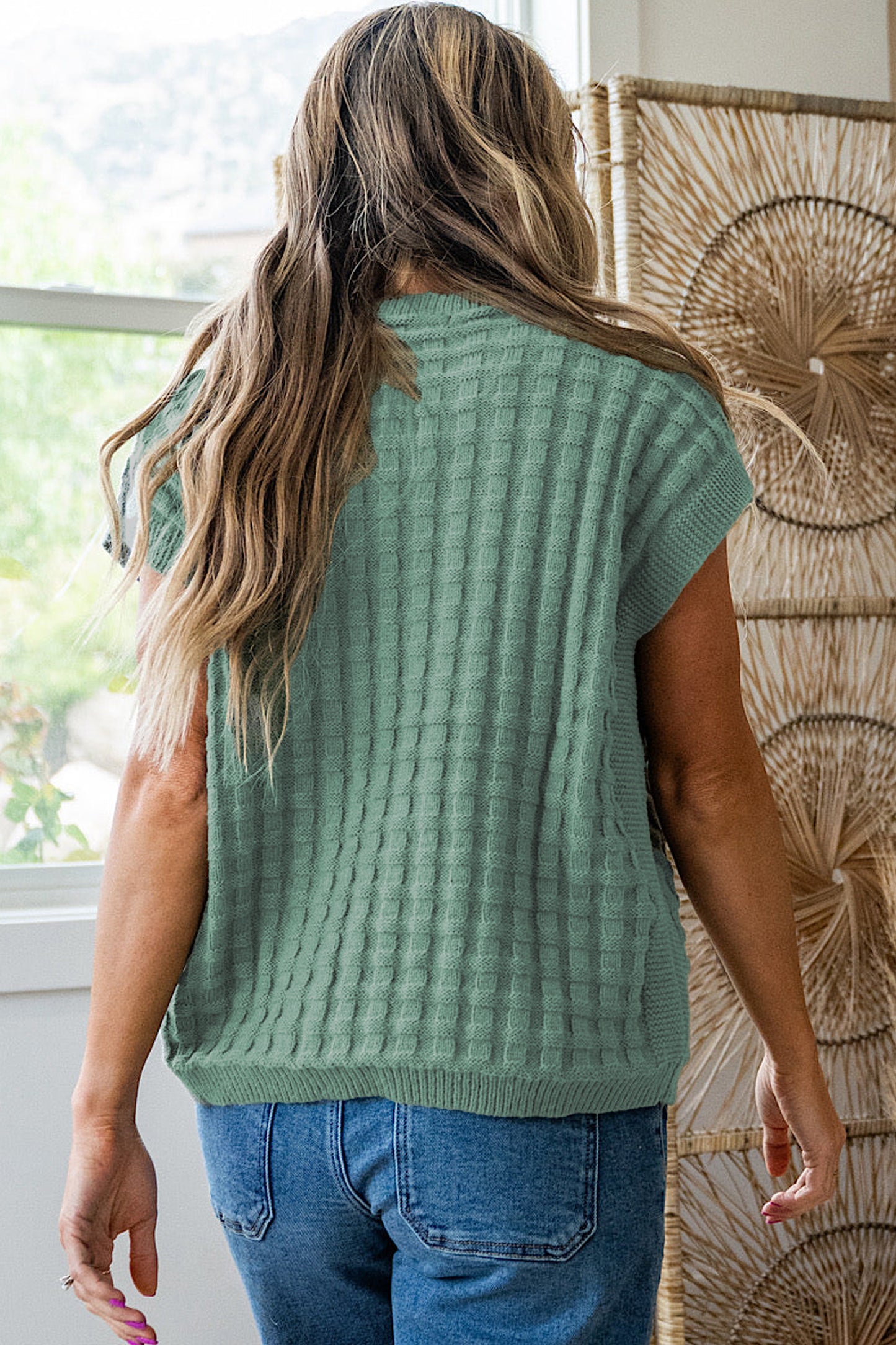 Mist Green Sweater in Plus Size
