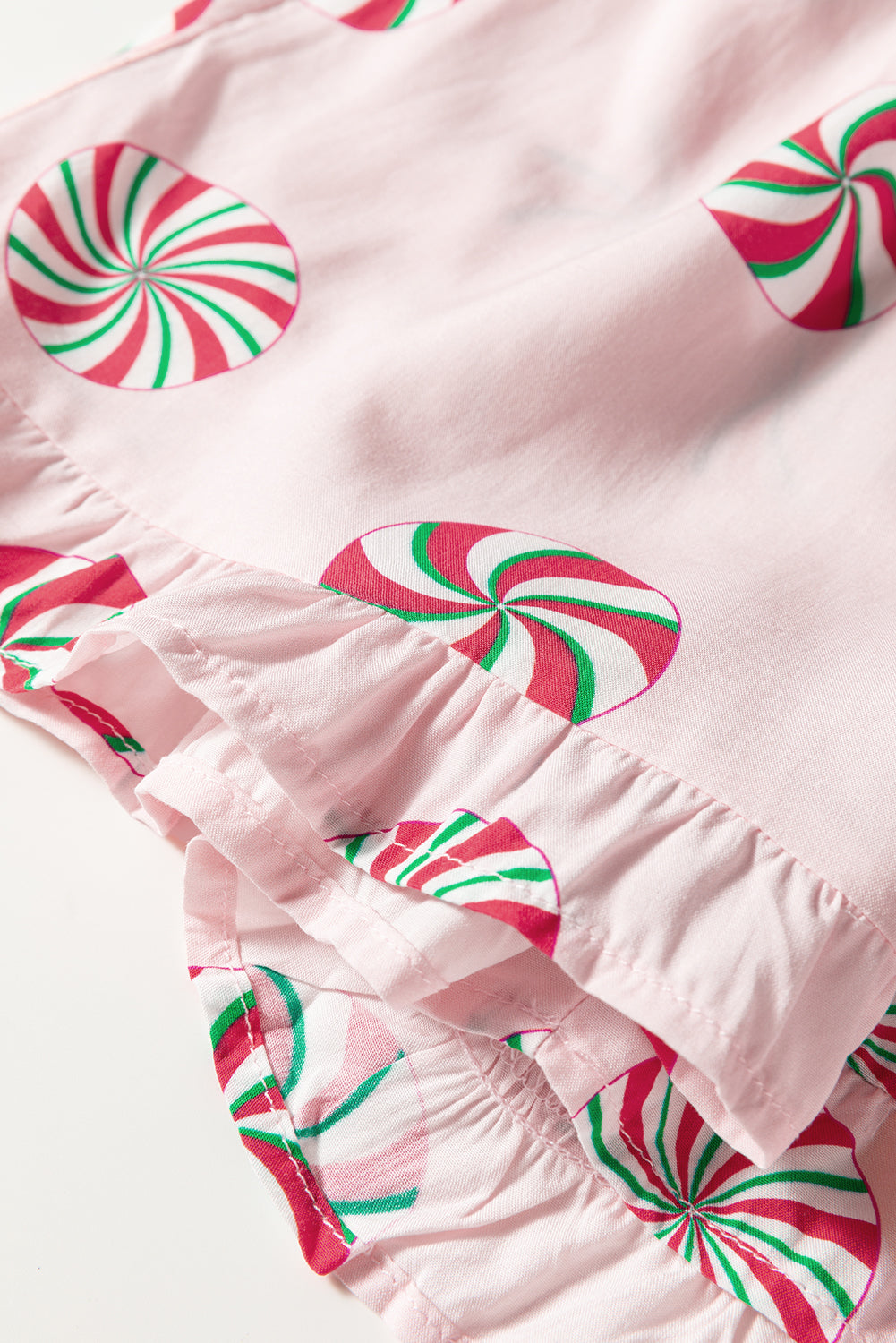 Pink Peppermint Silky 2pc Pajama Set