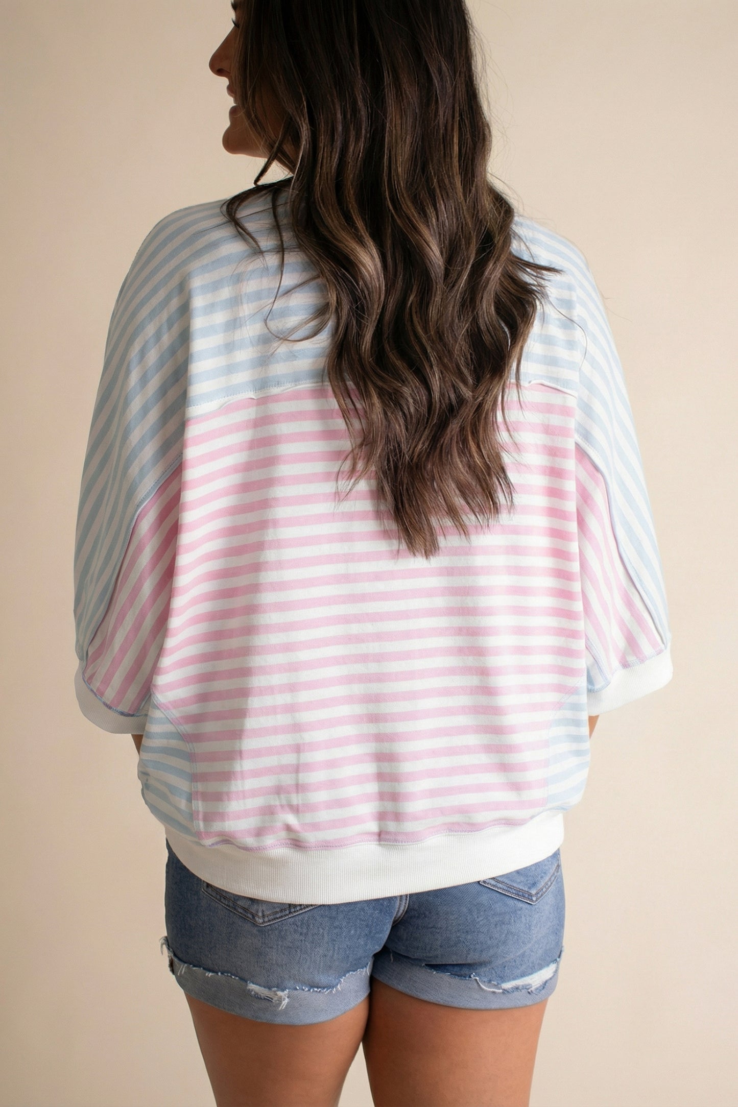 Candy Striped Oversize Tee
