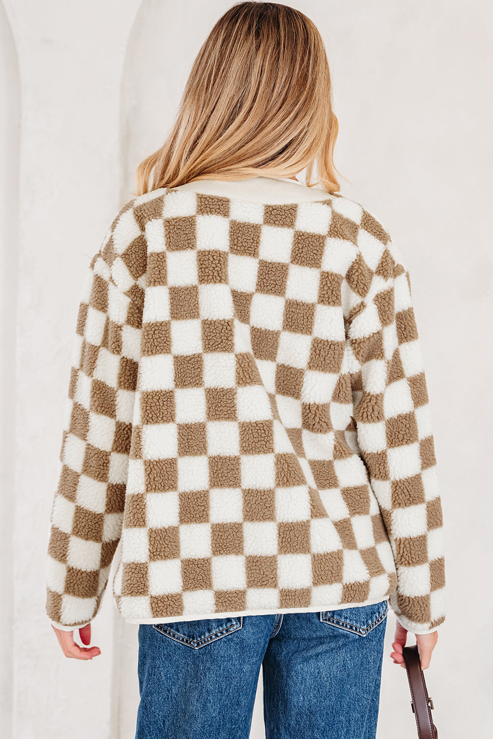 Checkered Sherpa Chunky Jacket