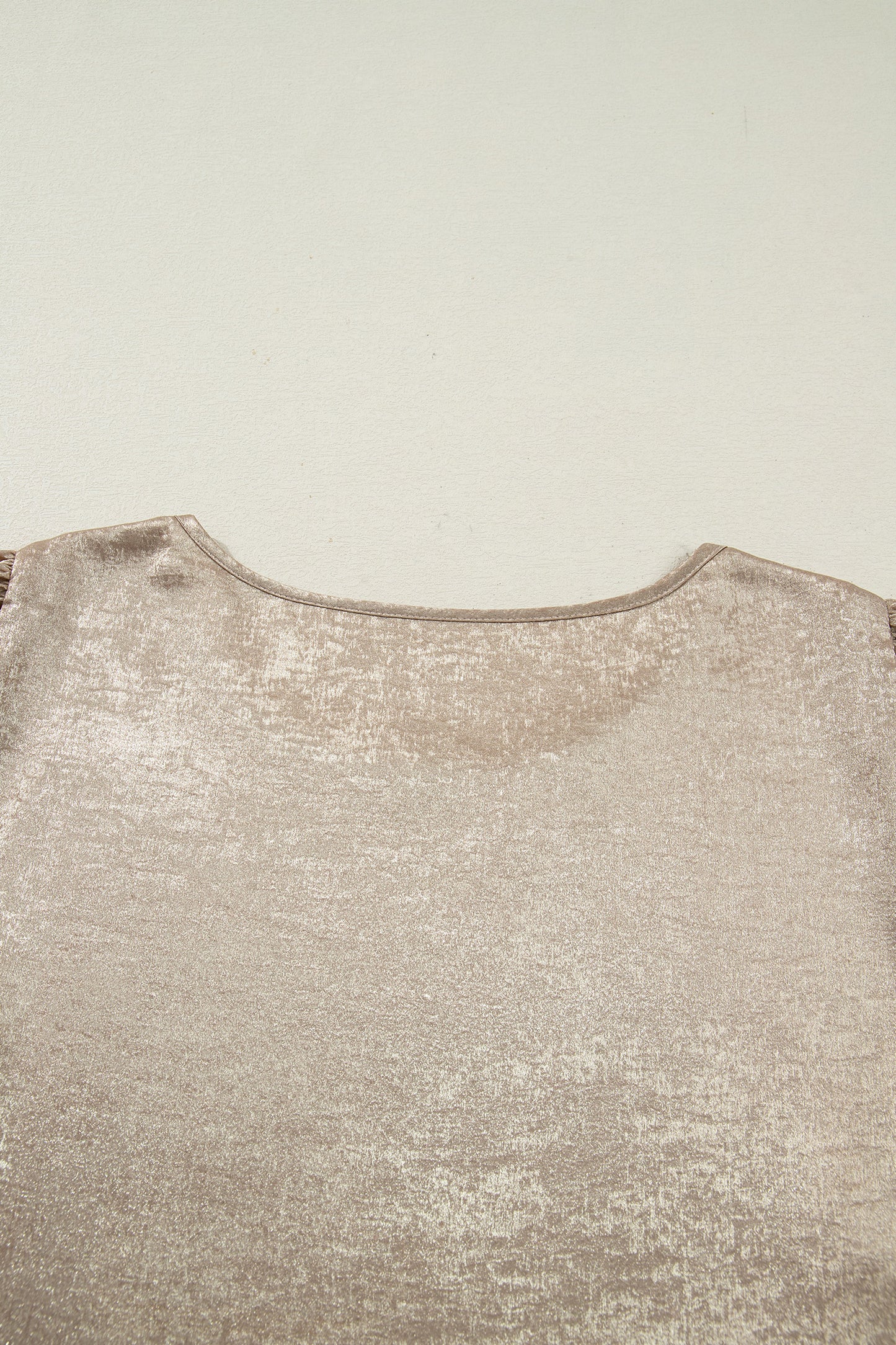 Metallic Flounce Sleeve Blouse in Plus Size