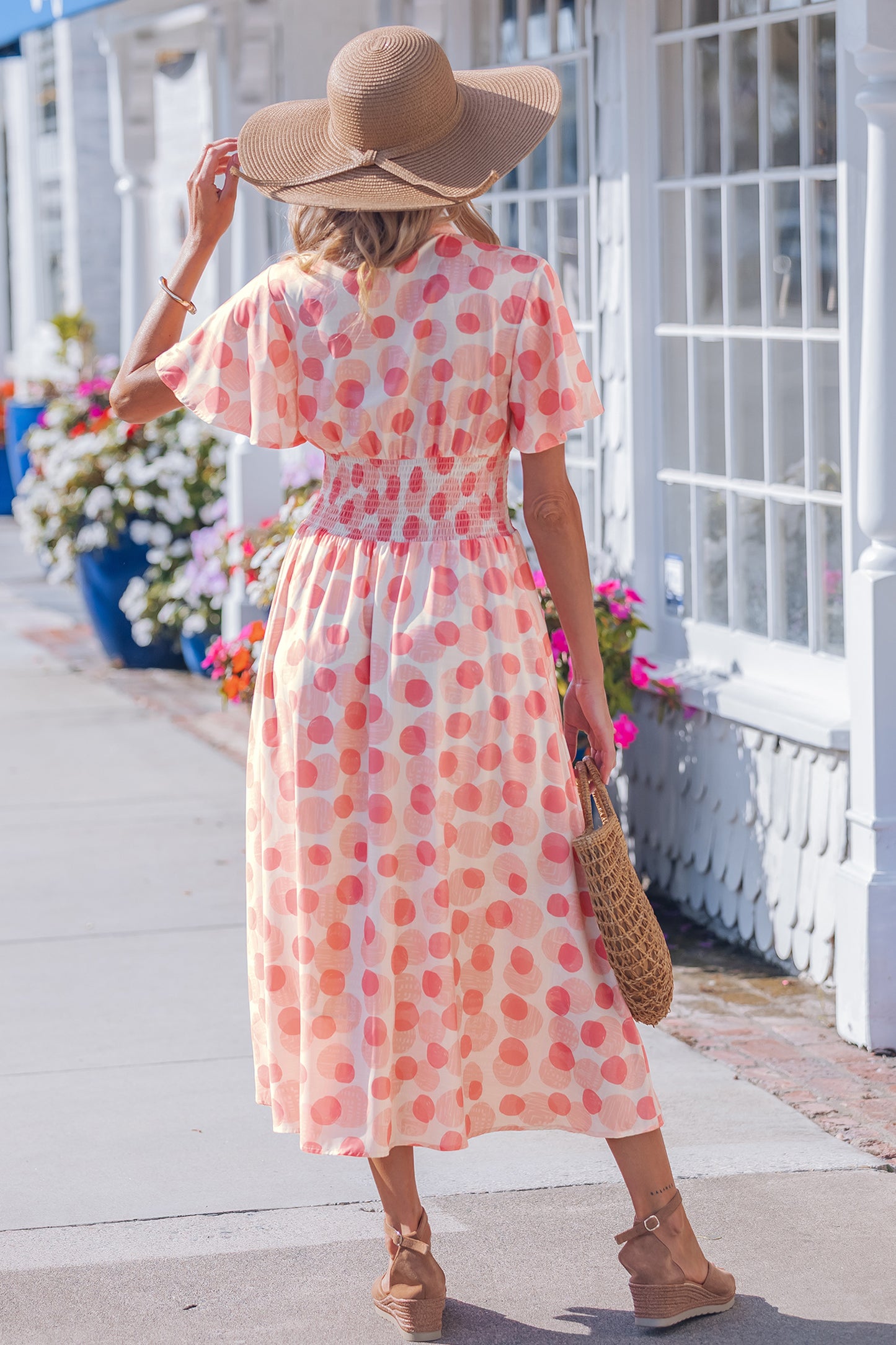 Pink Polka Zippered Dress