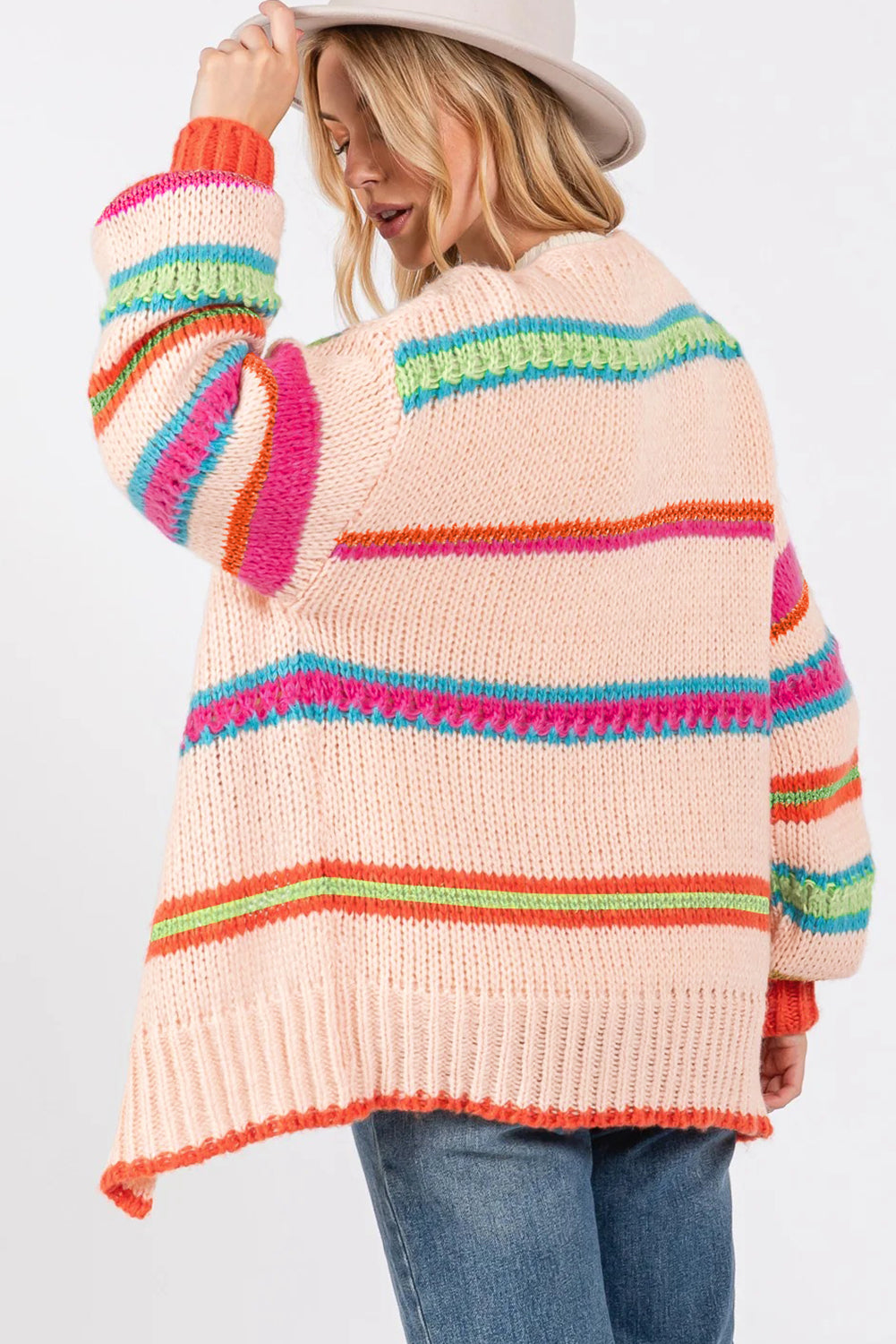 Multicolor Oversize Cardigan