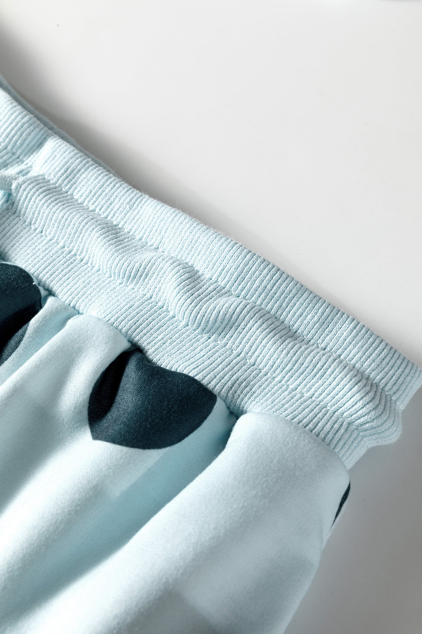 Polka Dot Print Pullover & Shorts Set