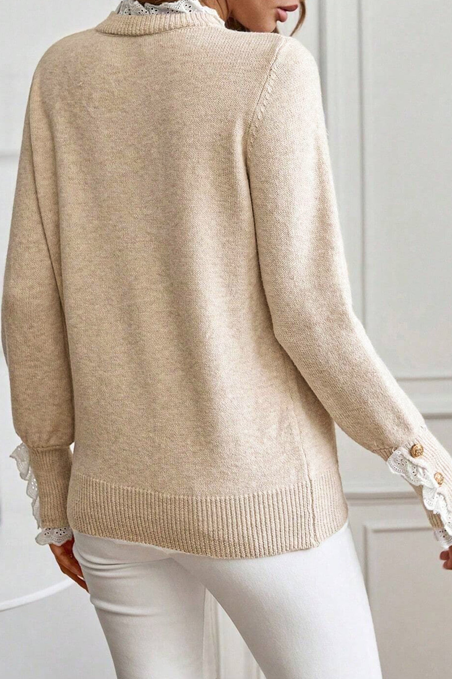 Jet Stream Lace Trim Sweater