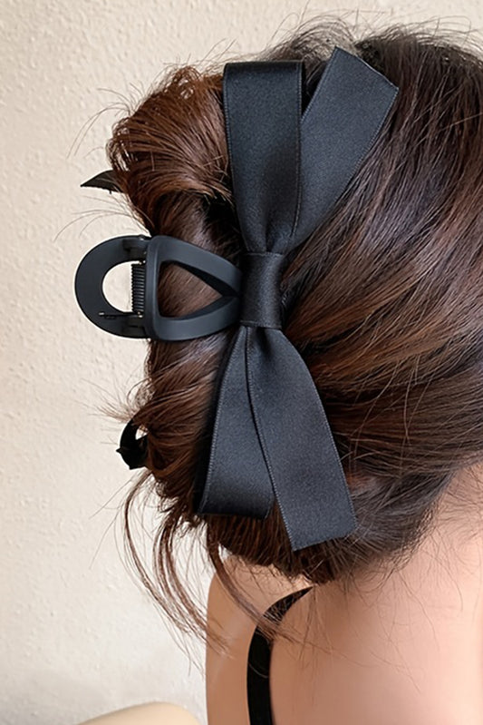 Large Bow Claw Clip-Black