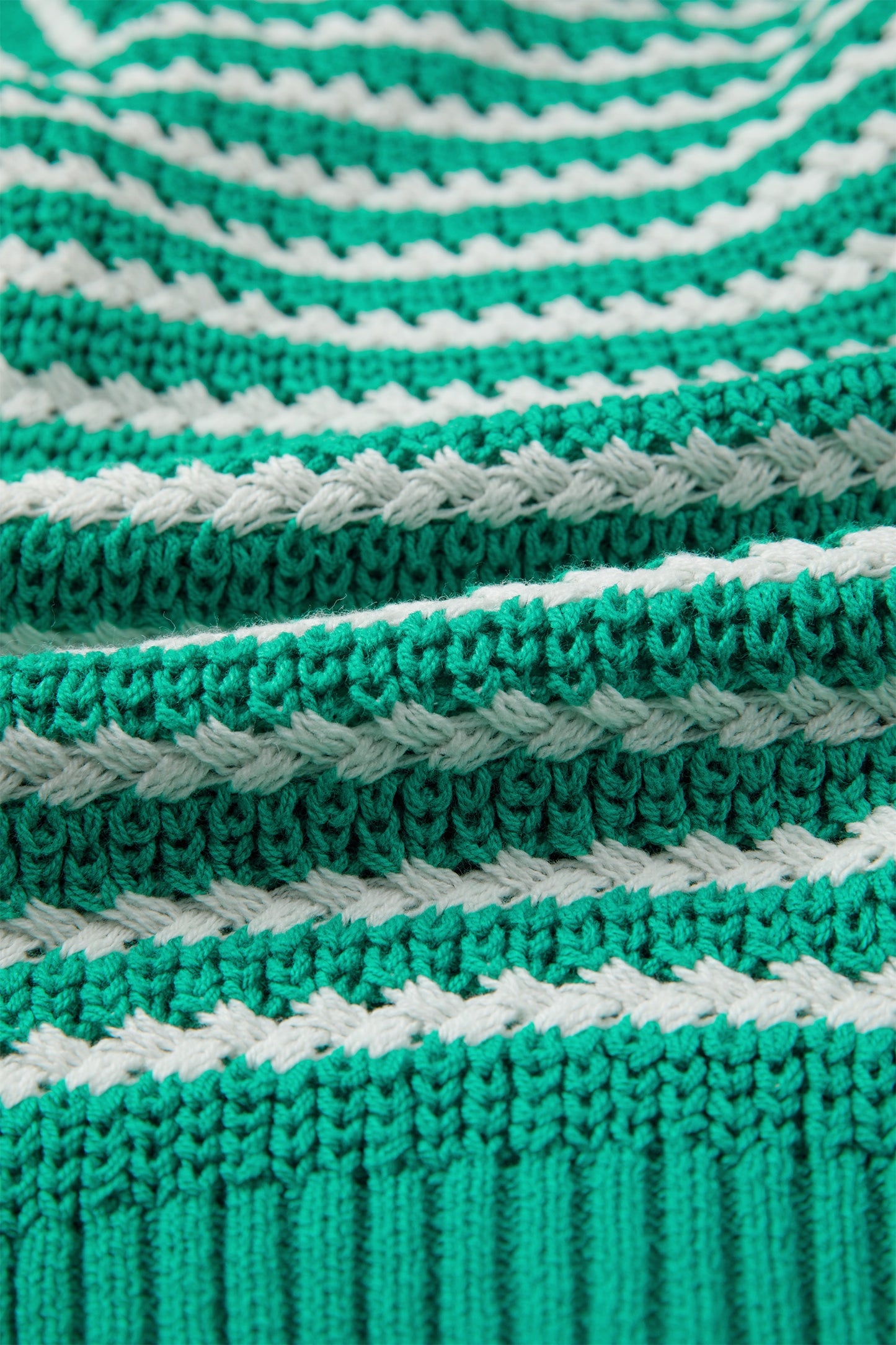 Green Striped Bow Knot Sweater