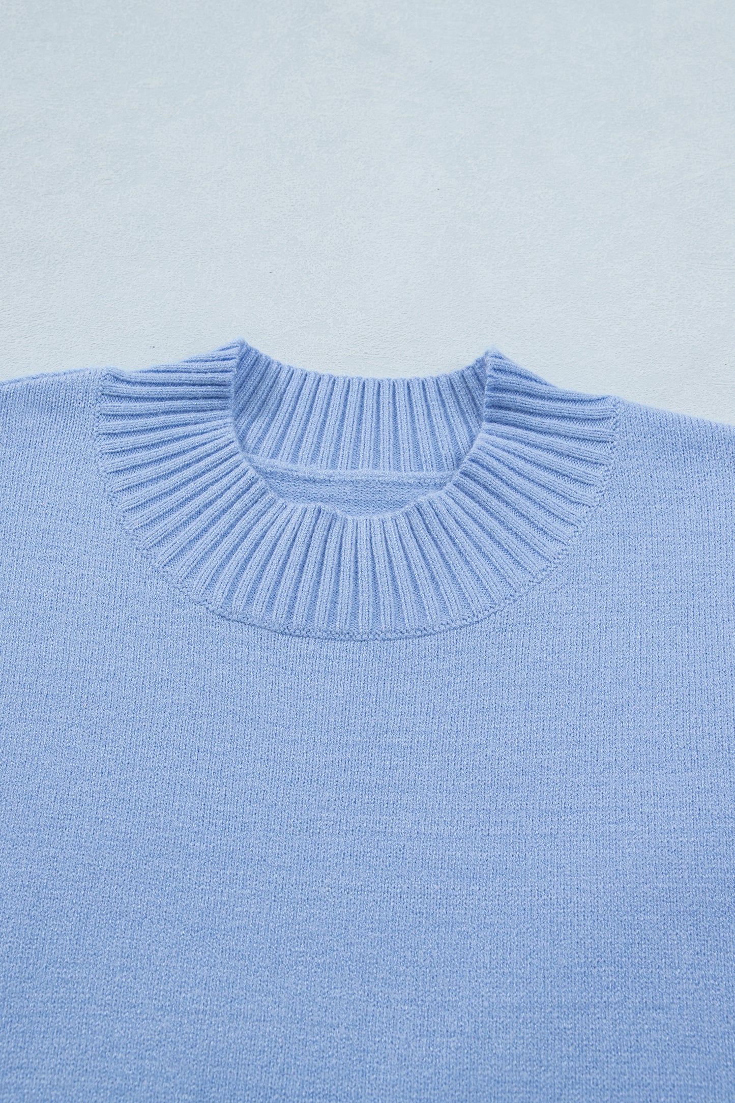 Ribbed Ruffle Sleeve Sweater