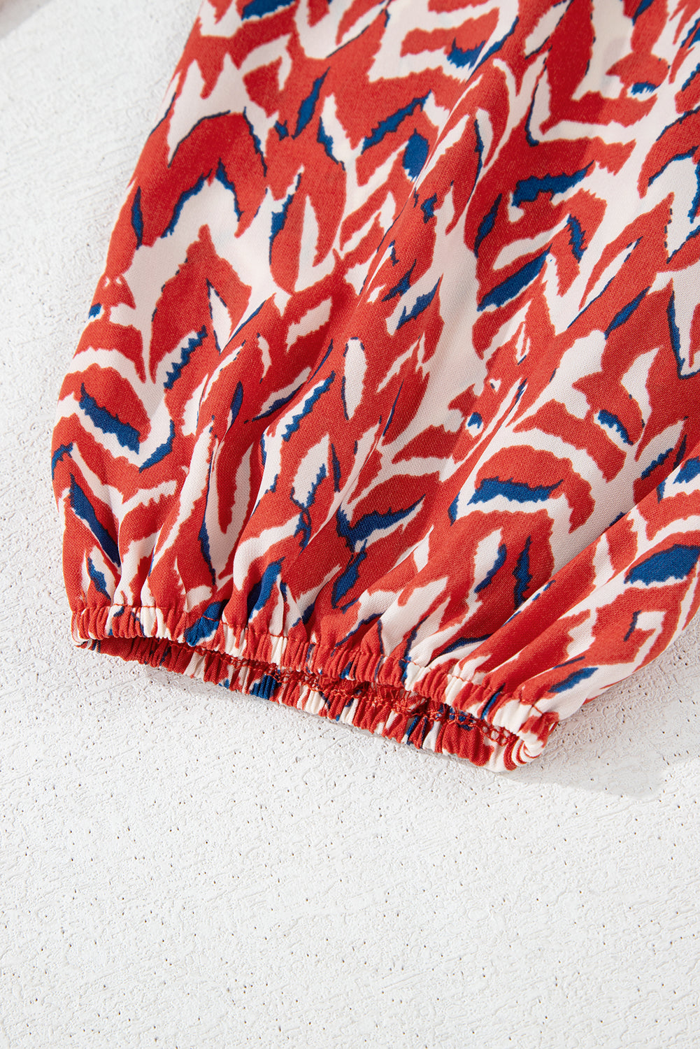 Red Abstract Print Plus Size Maxi Dress