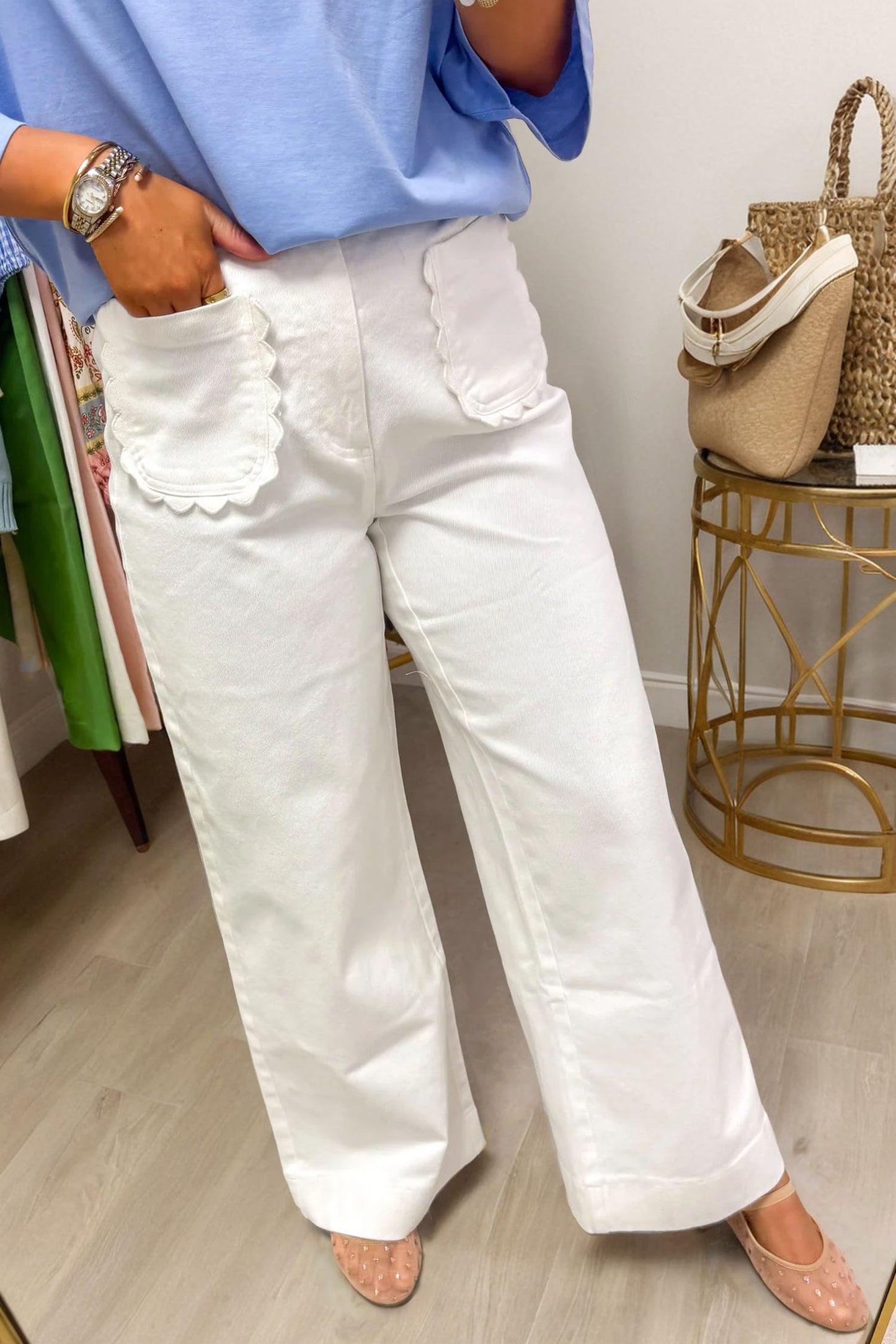 Sally Scalloped Pocket Jeans