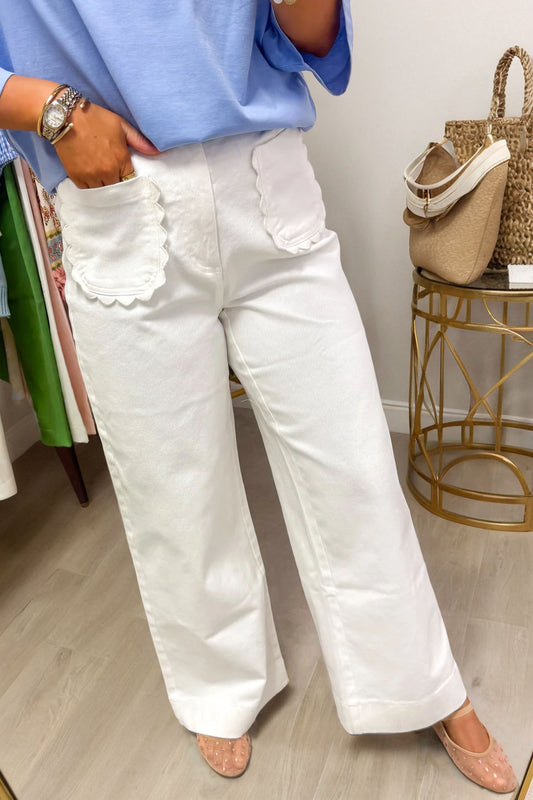 Sally Scalloped Pocket Jeans