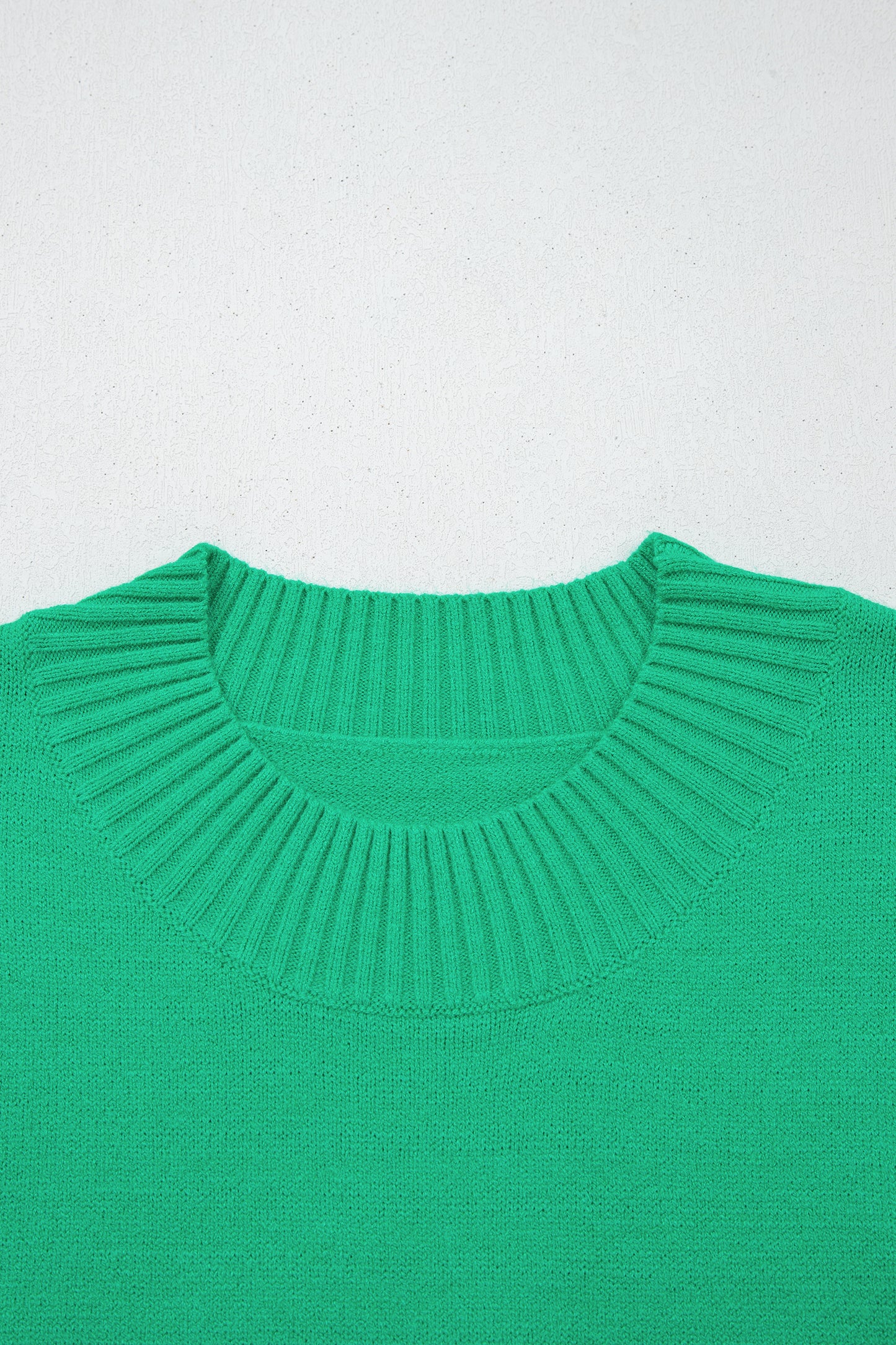 Ribbed Ruffle Sleeve Sweater