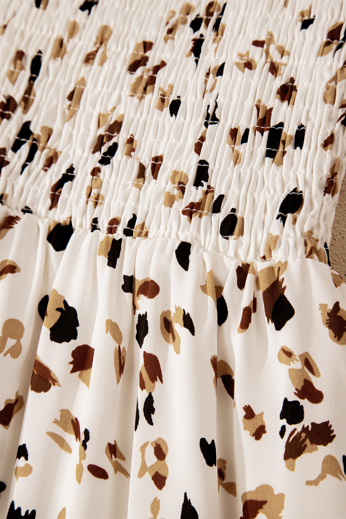 Ditsy Floral Smocked Midi Dress