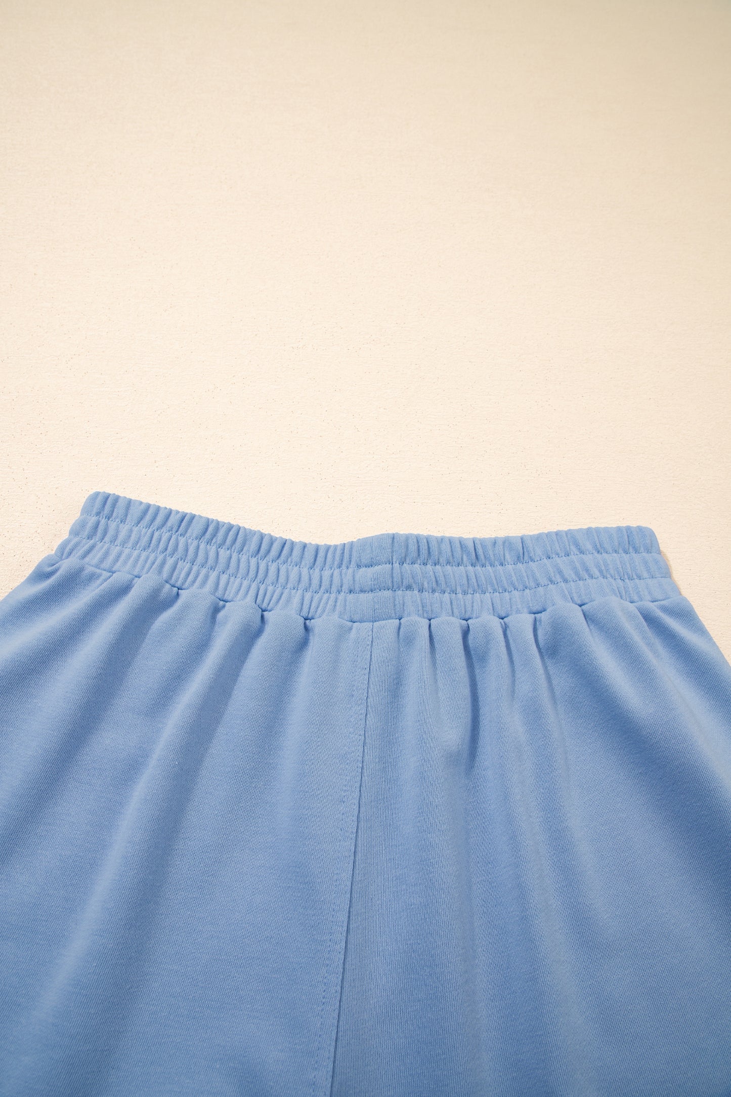 Sky Blue Raw Edge 2pc Short Set