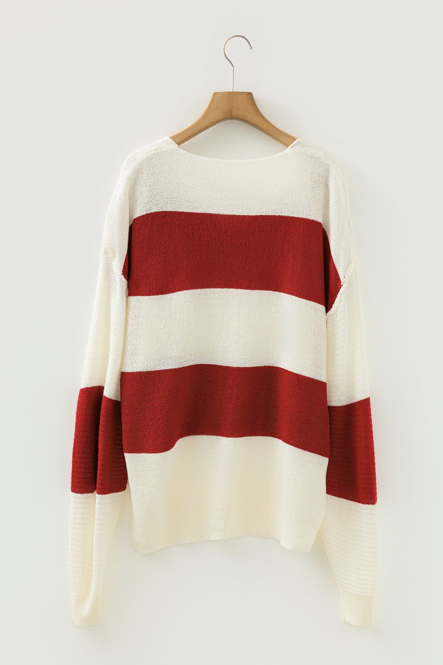 Striped Bubble Sleeve Sweater