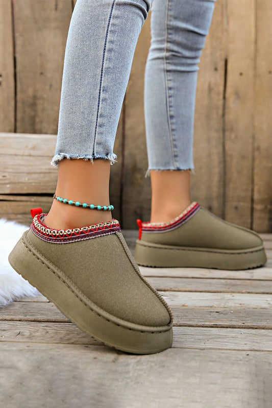 Sage Suede Plush Lined Boots
