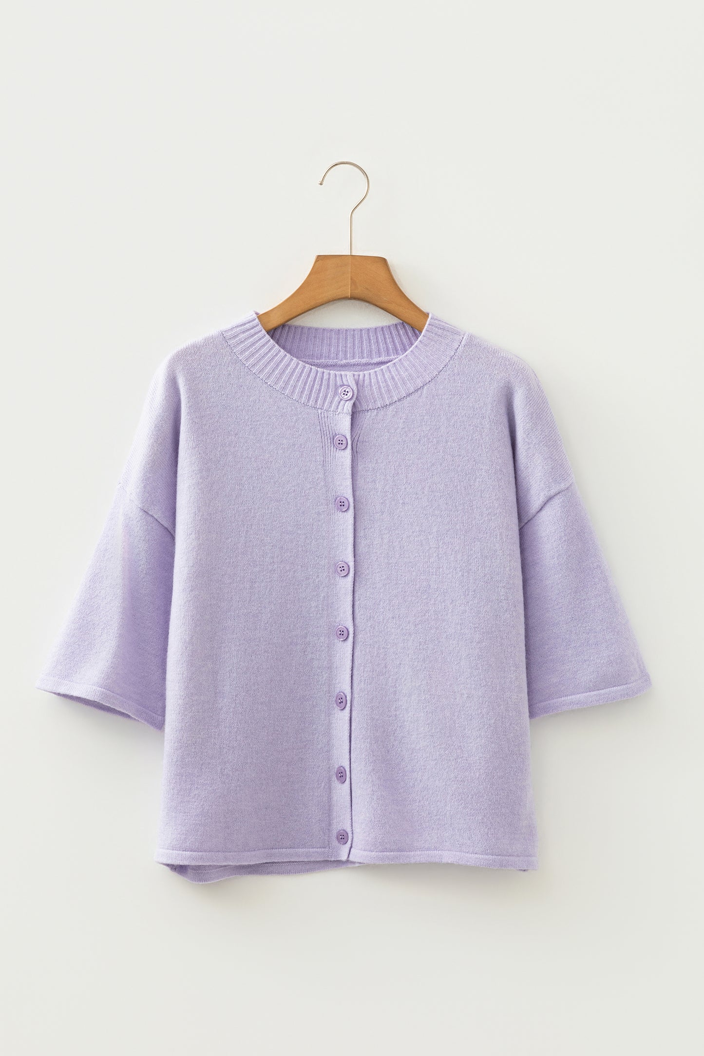 Lavender 3/4 Sleeve Cardigan