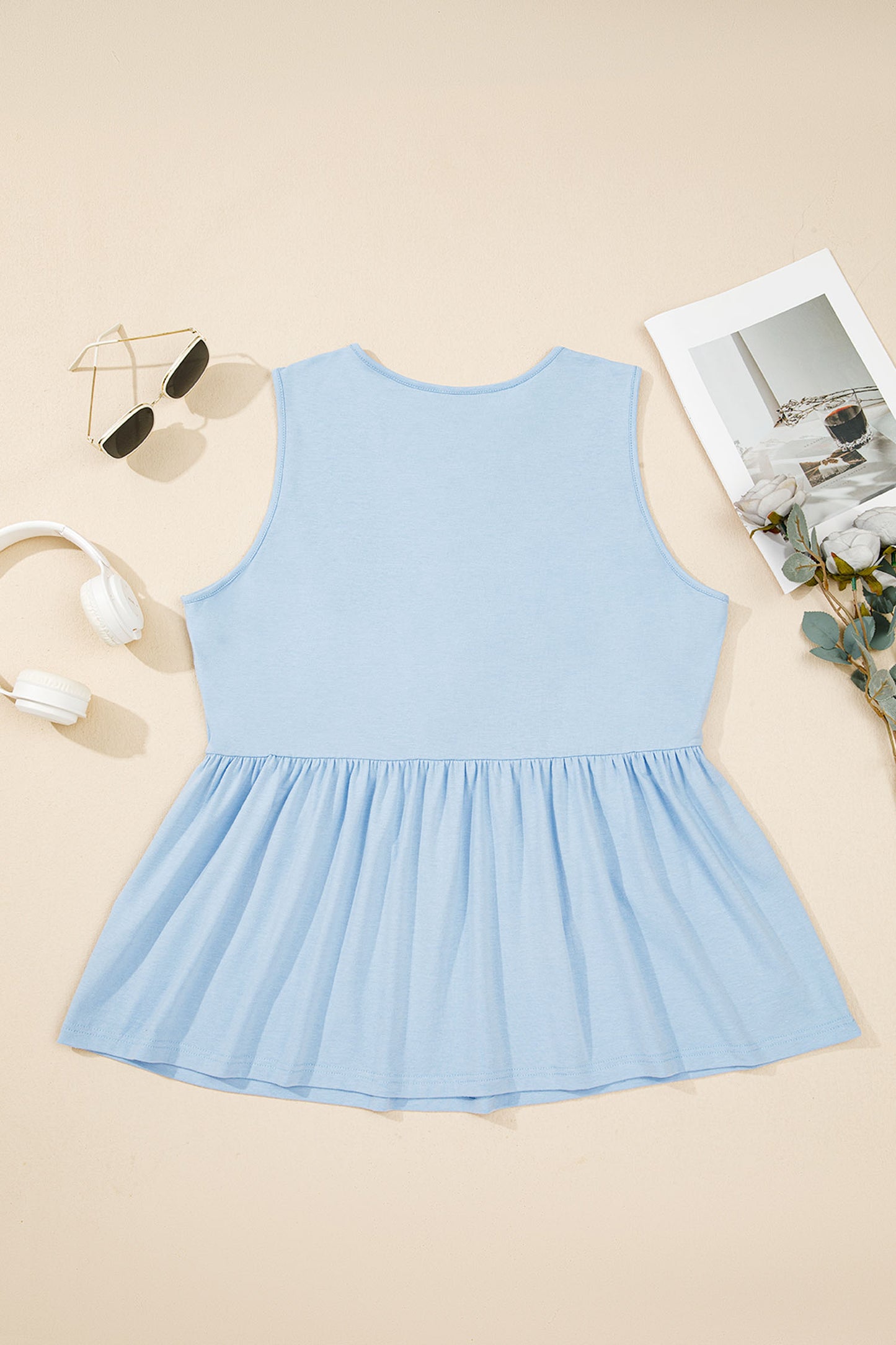 Bow Tie Peplum Top in Plus Size