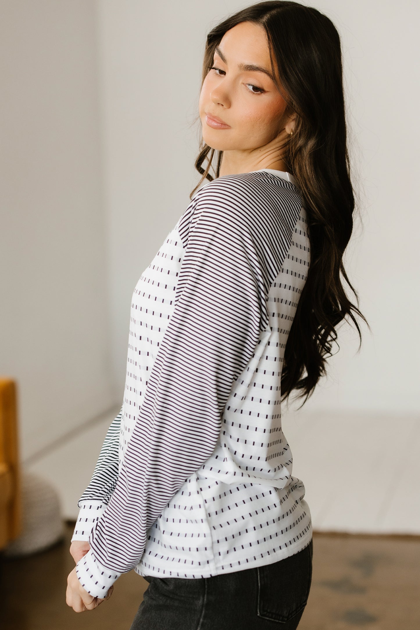 Raglan Stripes Long Sleeve Tee