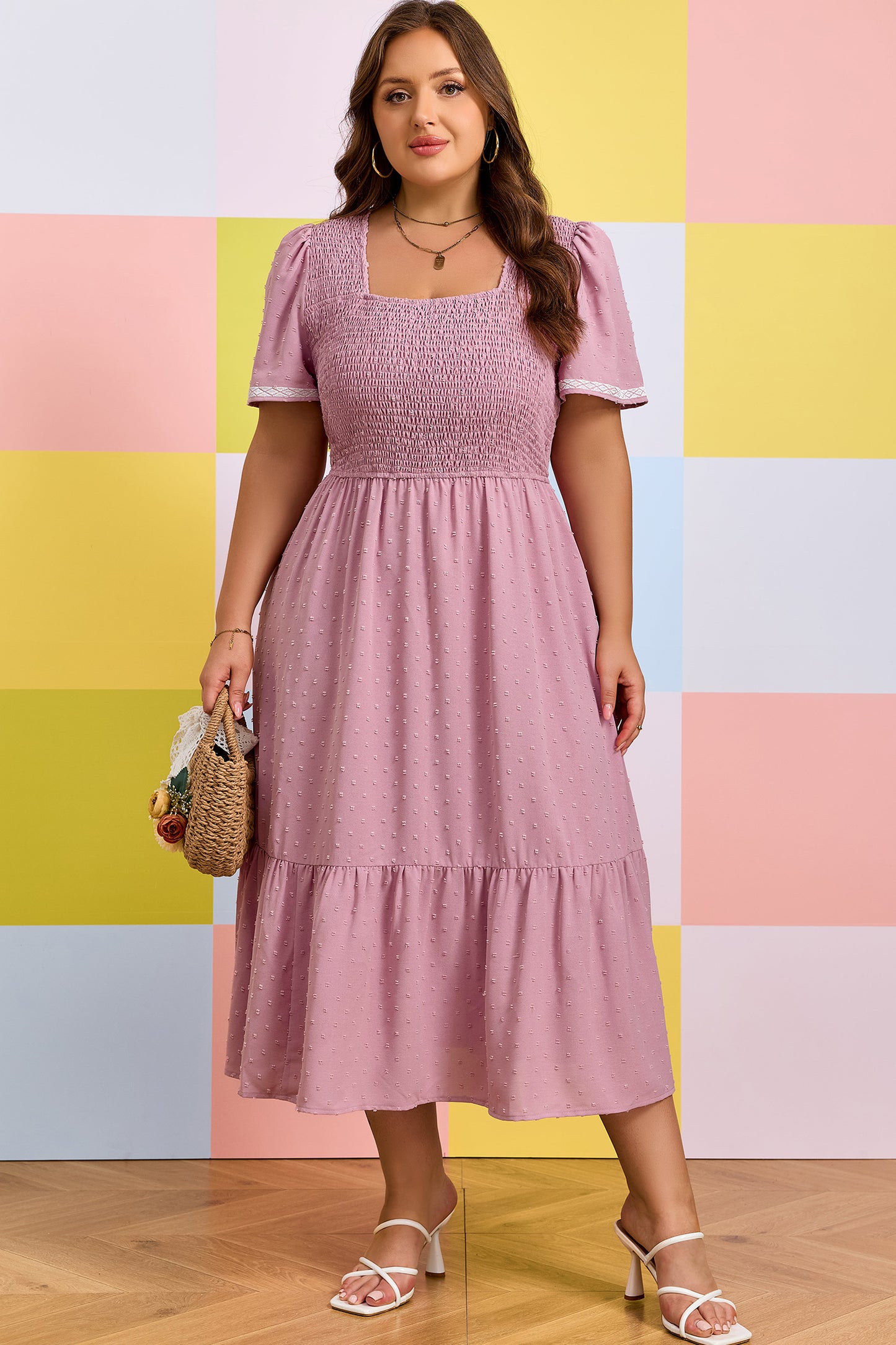 Pinkie Pie Midi Dress in Plus Size