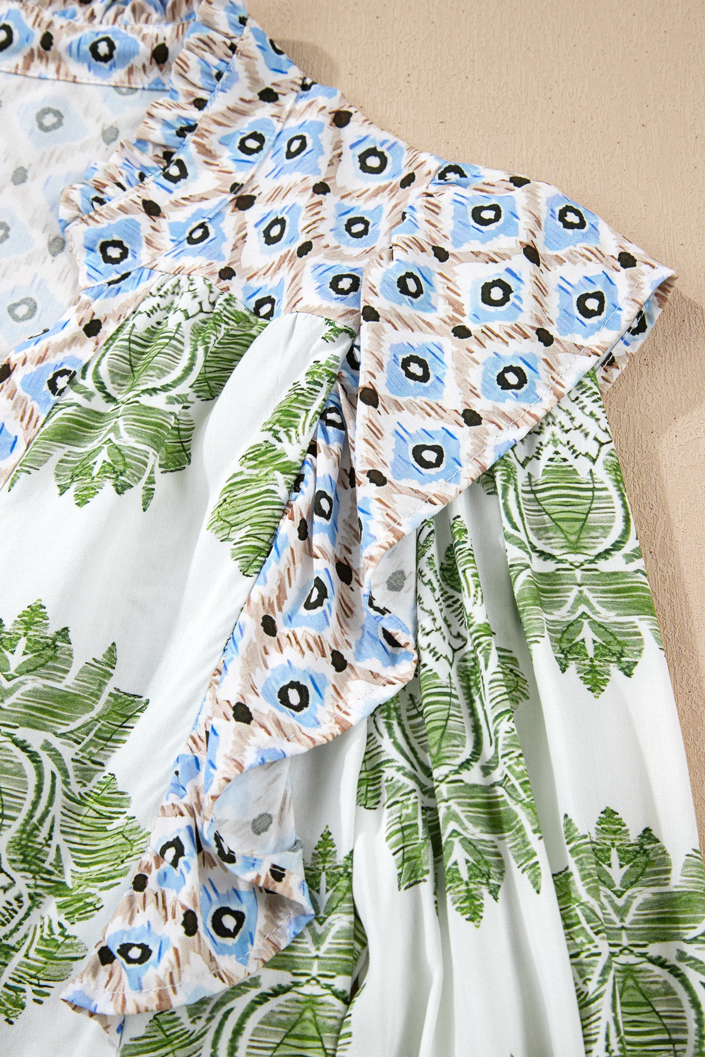 Green Floral Mini Dress