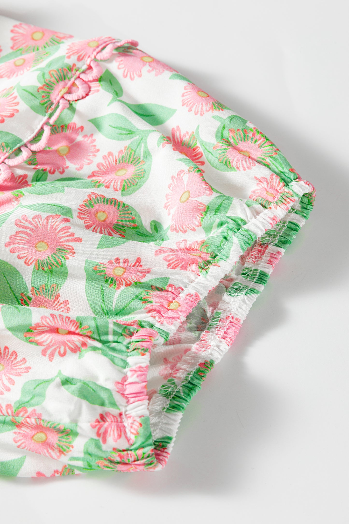 Ricrac Trim Floral Mini Dress