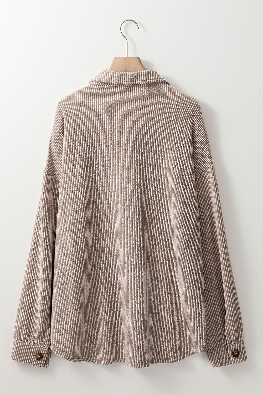 Smoke Corded Plus Size Shacket