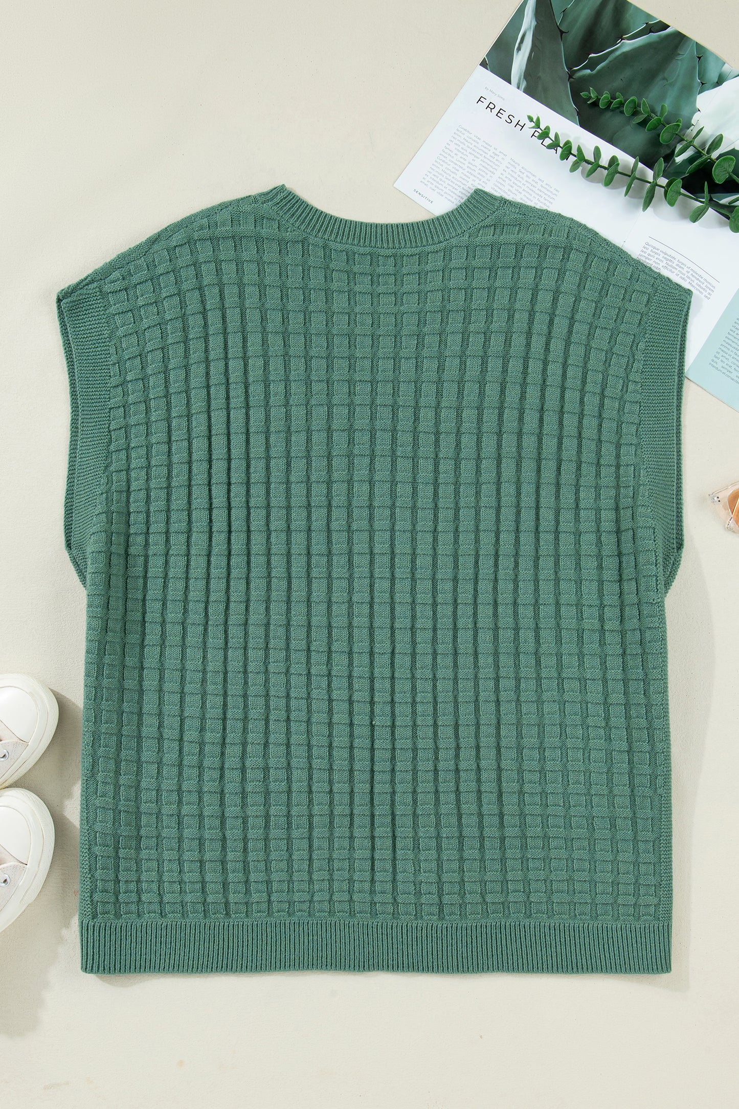 Mist Green Sweater in Plus Size