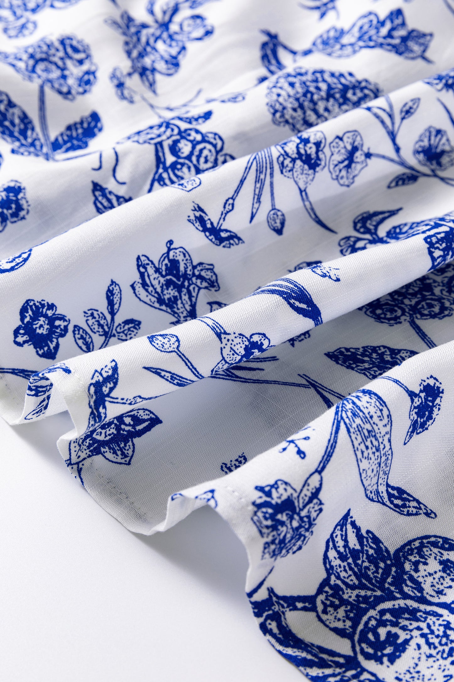 Blue Floral Midi Dress