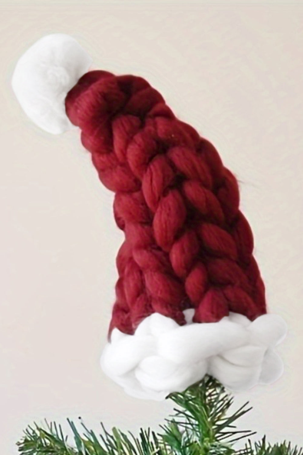Chunky Knit Santa Hat
