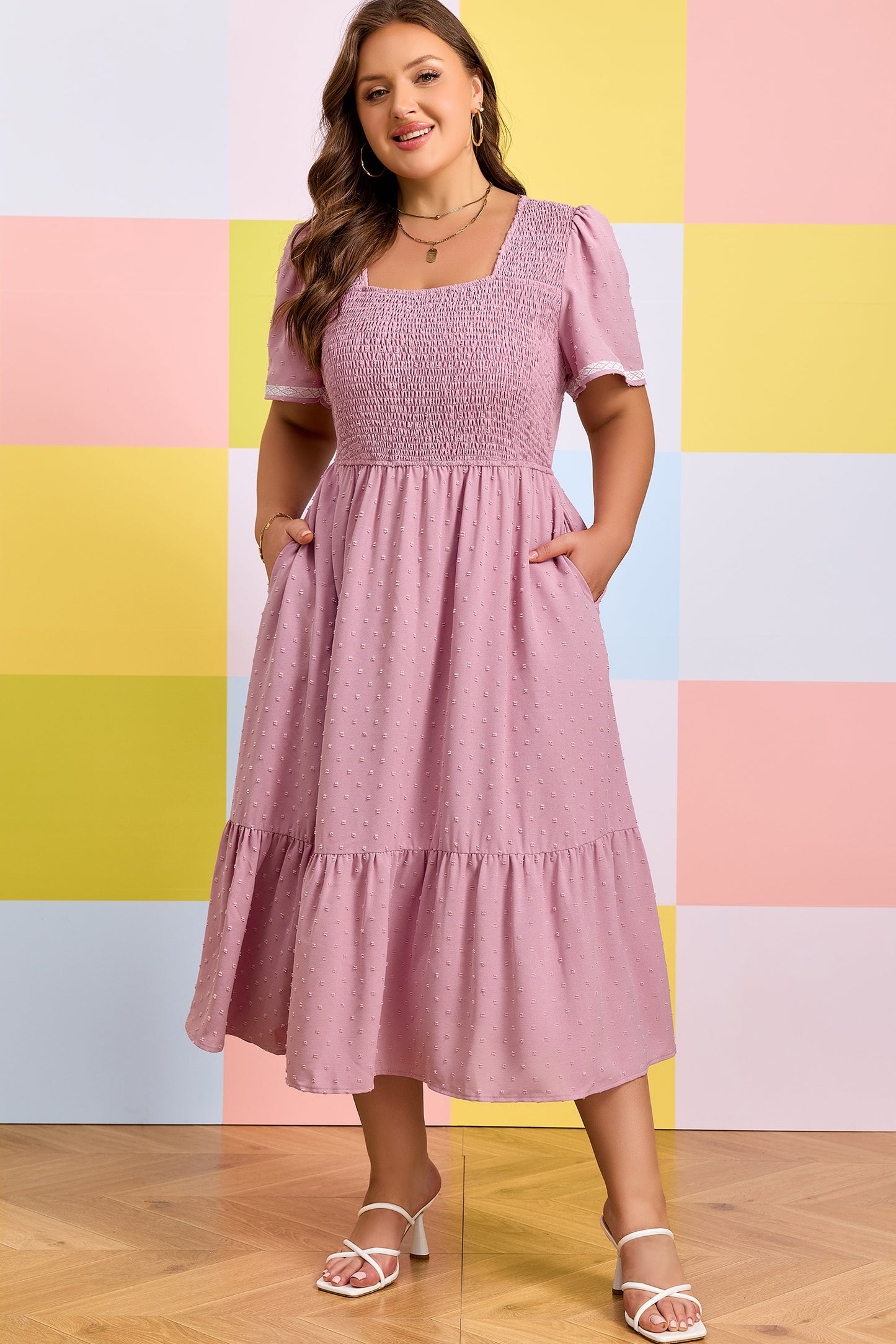 Pinkie Pie Midi Dress in Plus Size