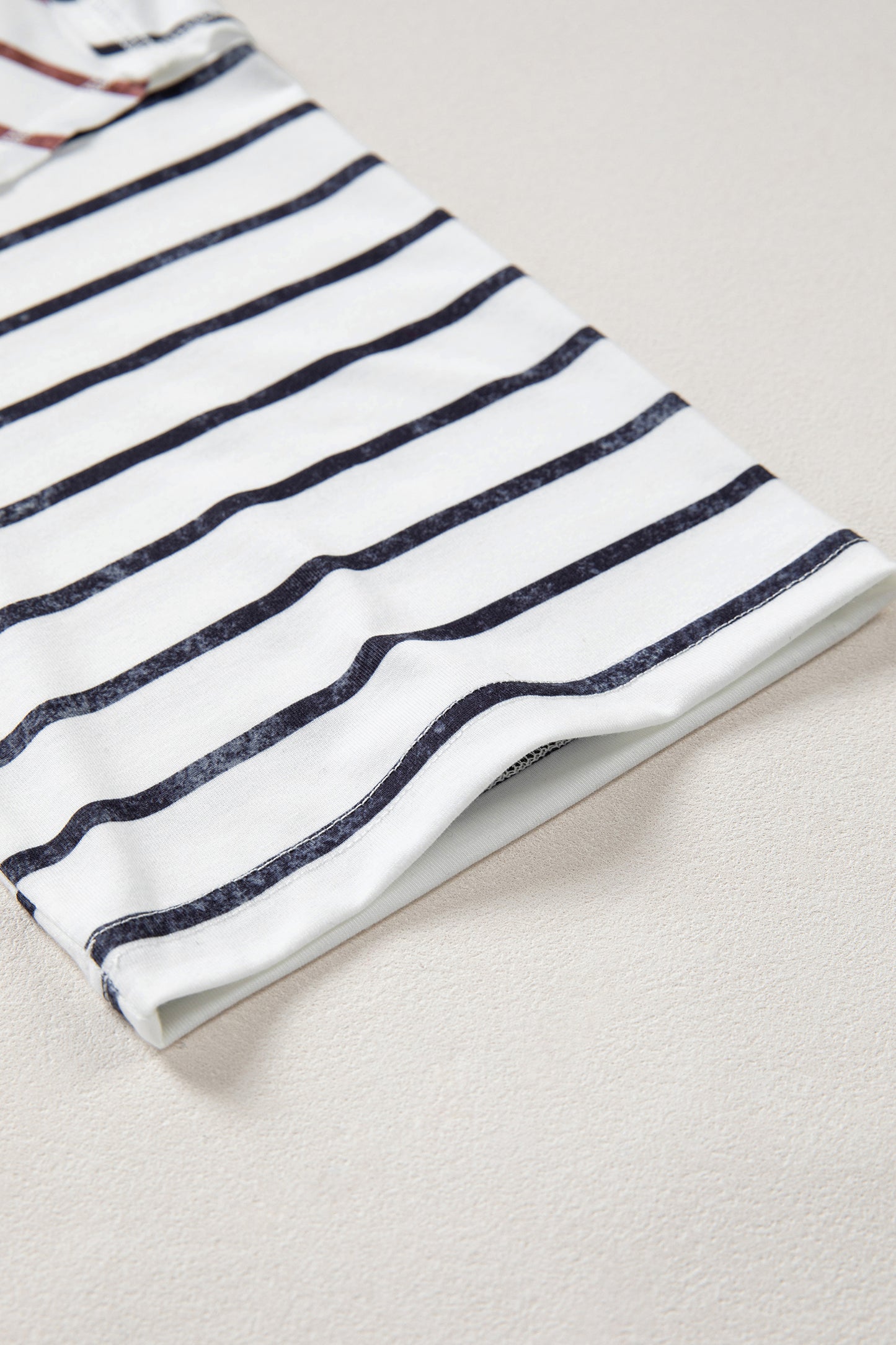 Khaki Stripe Colorblock Tee