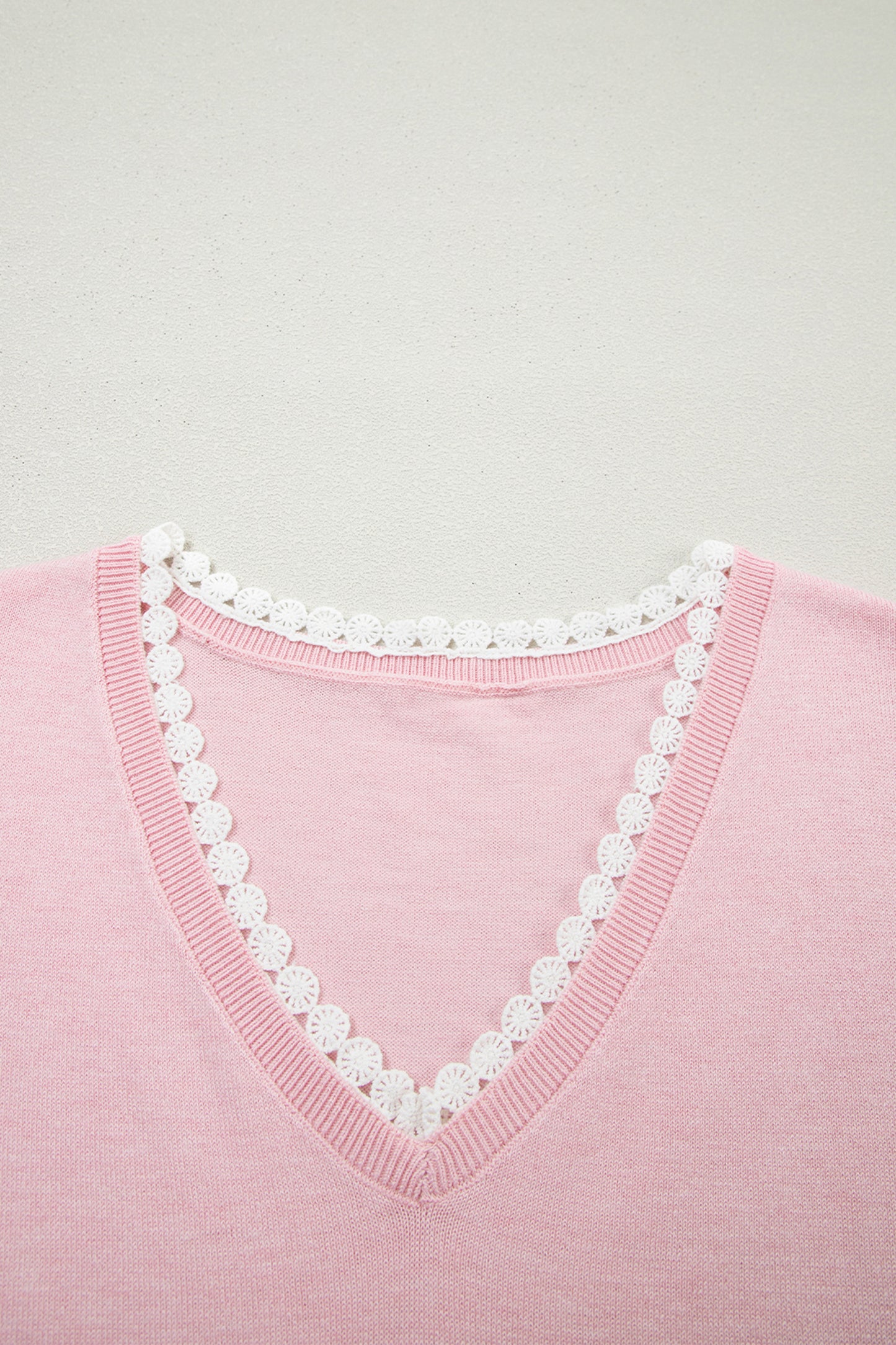 Strawberry Pink Short Sleeve Sweater