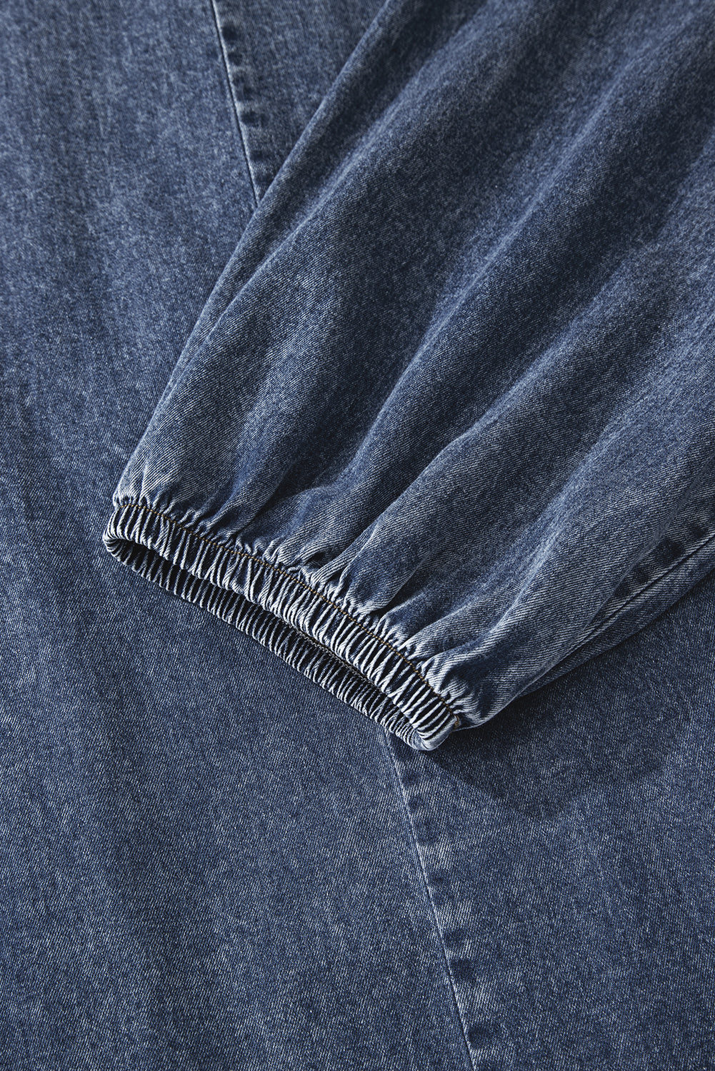 Sail Blue Pleated Denim Mini Dress