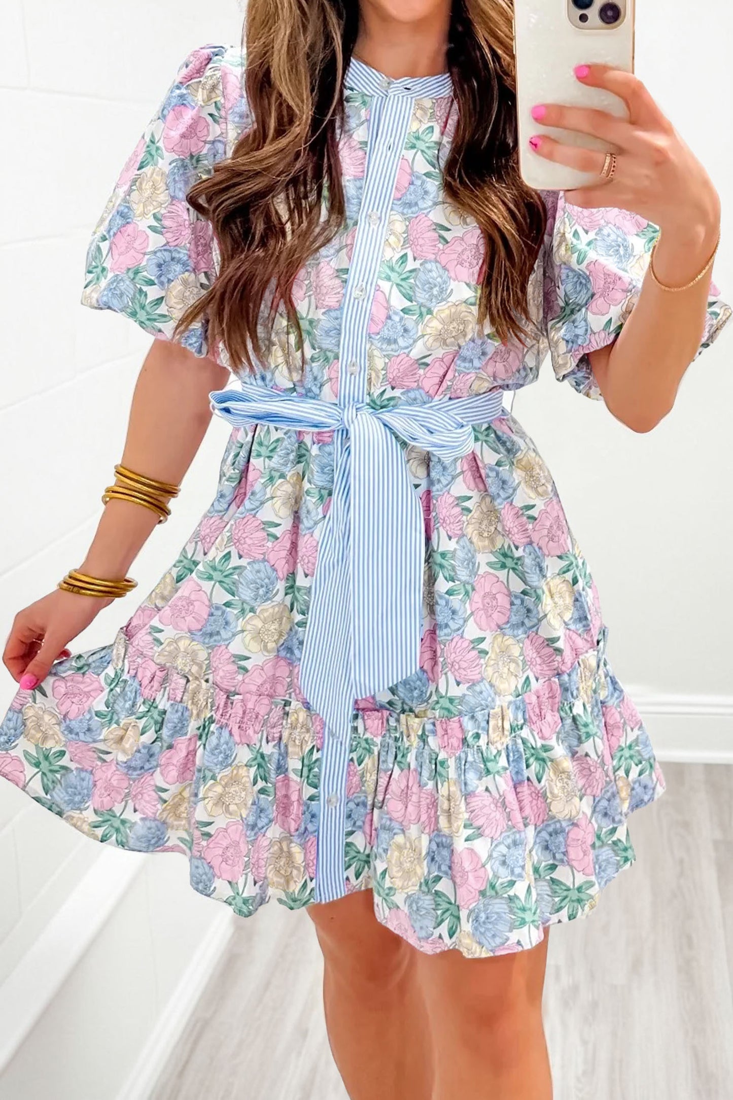 Brielle Floral Print Dress