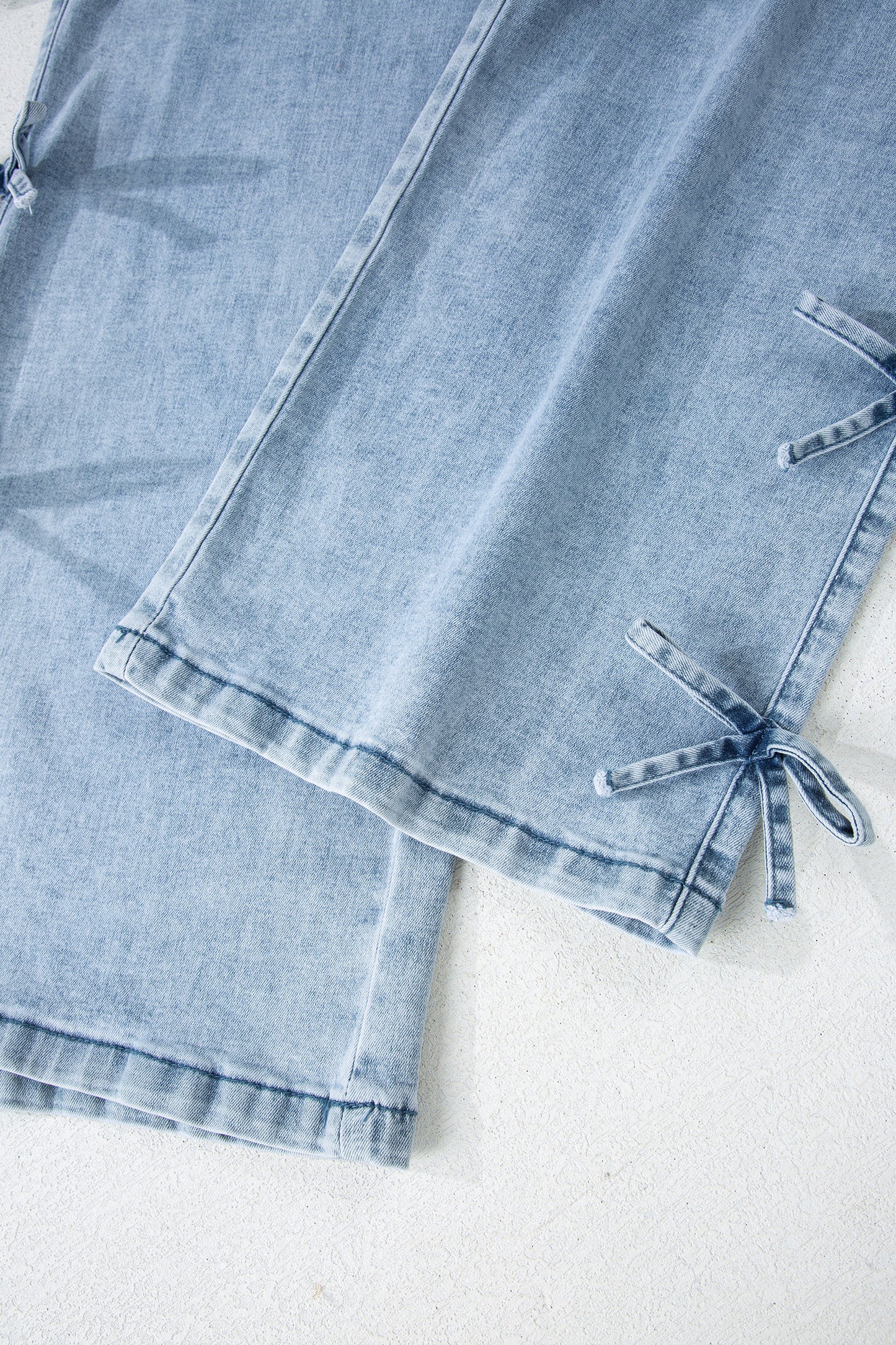Beau Blue Bow Detail Straight Leg Jeans