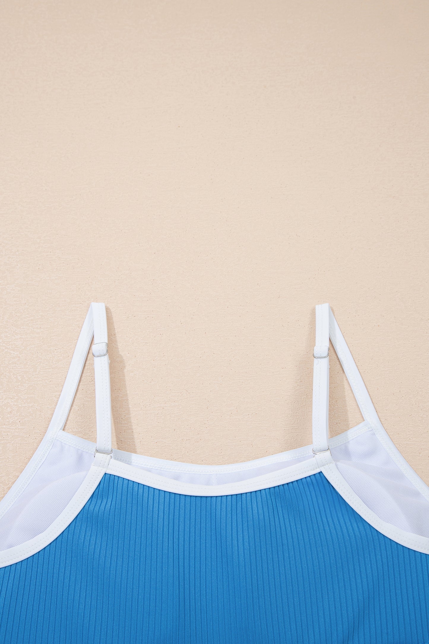 Ribbed Pocketed One-Piece Swim Dress