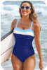 Color Block One-Piece Swimsuit